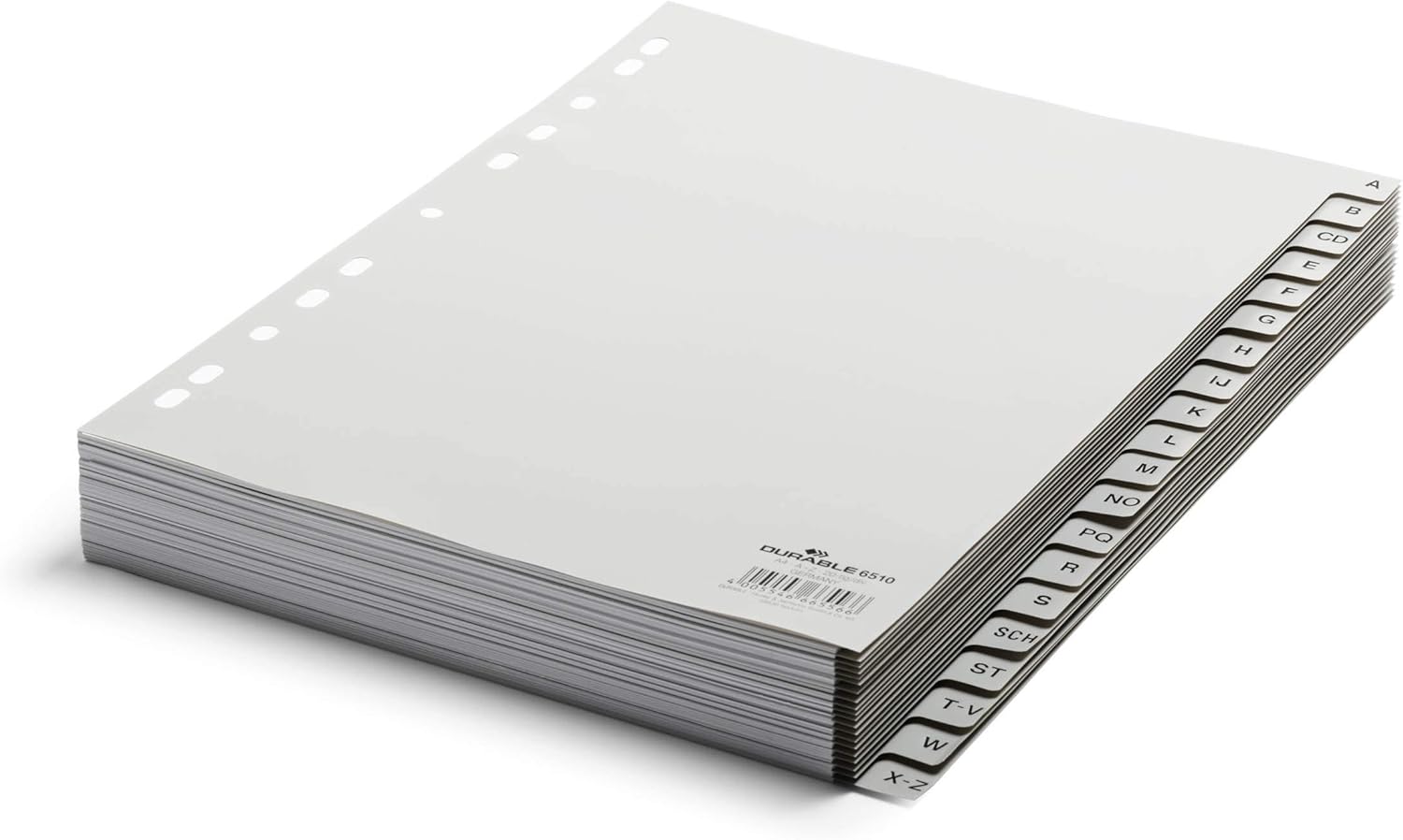 Durable 651010 A-Z Polypropylene (PP) Index A4 Fully Covering 215/230 x 297 mm, 20 Sheets, Pack of 20