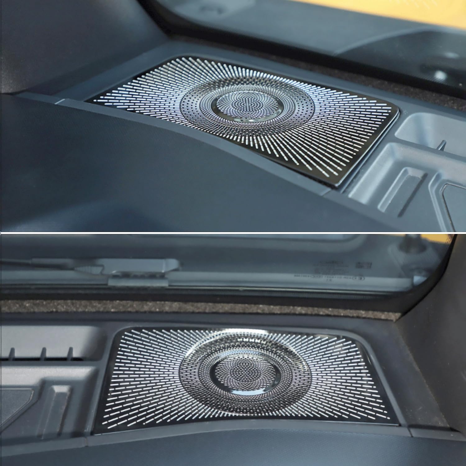 Front Dashboard Speaker Frame Cover Trim Car A-Pillar Audio Stereo Horn Speaker Mesh Grille for Ford Bronco 2021 2022 2023 2024 Interior Accessories (Black)