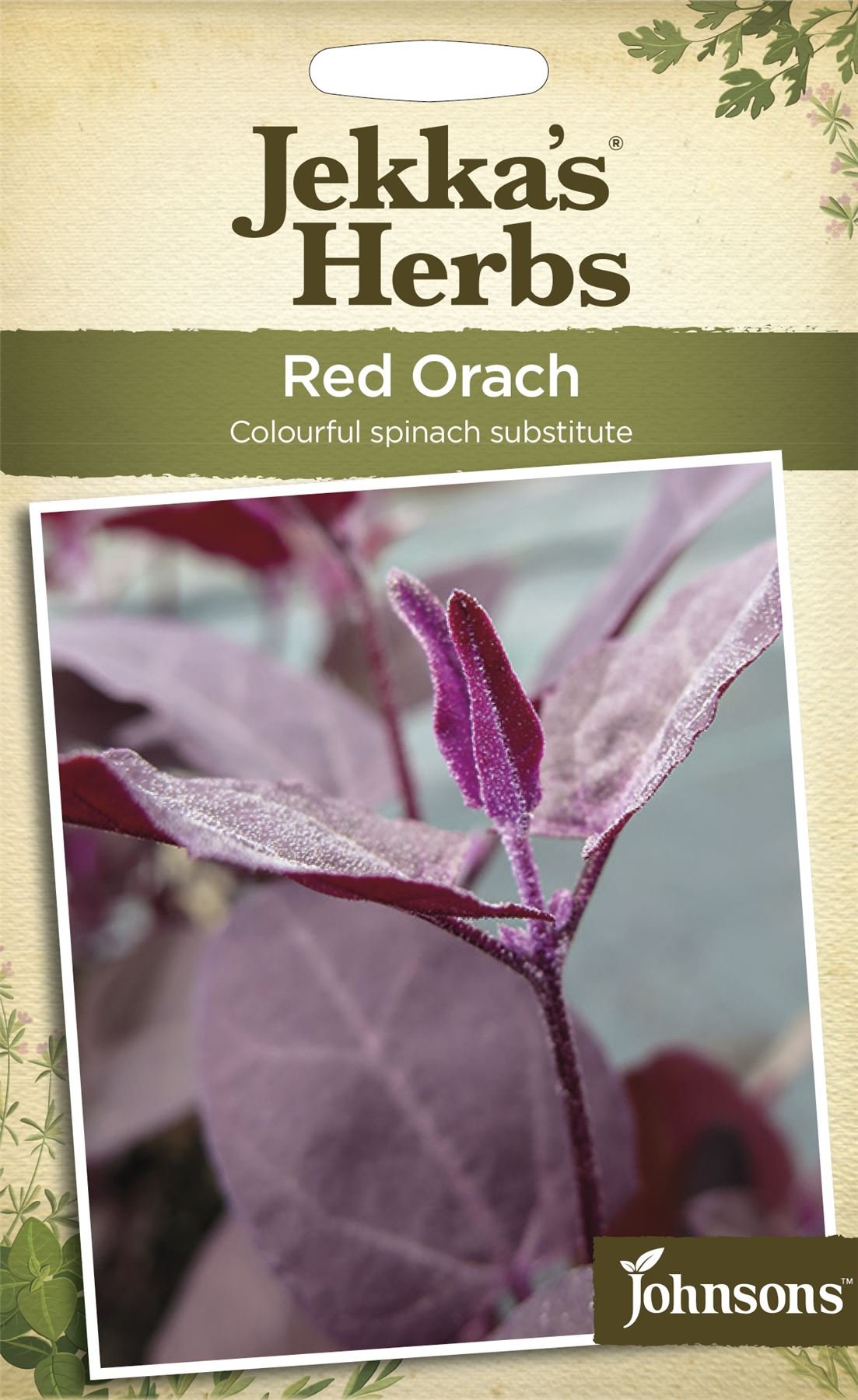 Johnsons - Jekka's Herbs - Pictorial Pack - Red Orach - 125 Seeds