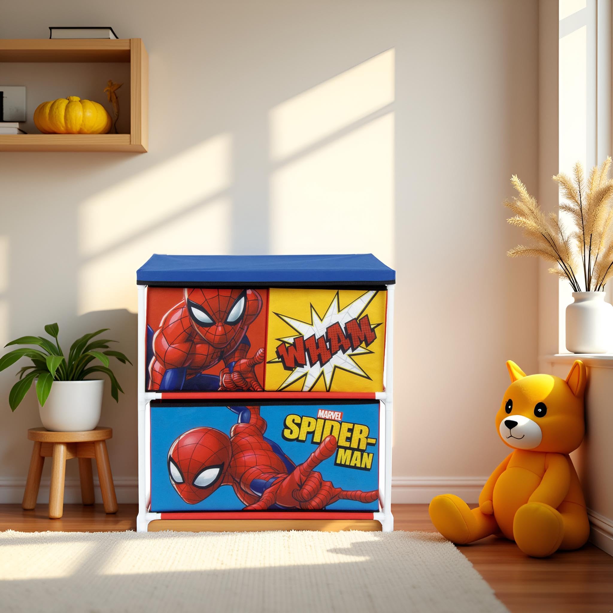 Scaffale Portagiochi in metallo Spiderman Marvel