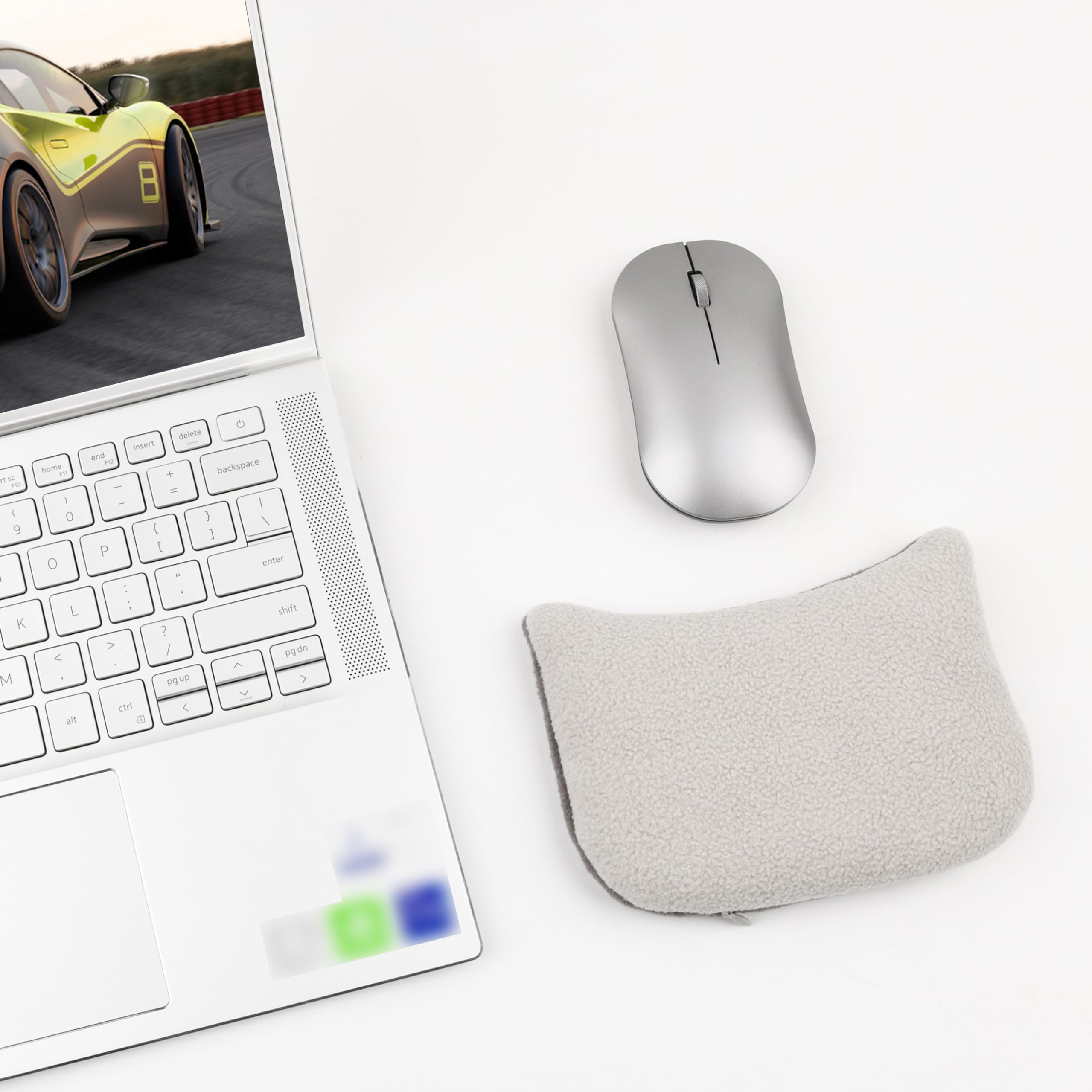 Ergonomische große Handgelenkauflage für Maus, Ergobeads Verdicktes Mauspad für Computer, Laptop, PC-Spiele, Home-Office-Arbeit, einfaches Schreiben, Schmerzlinderung am Handgelenk (Grau)