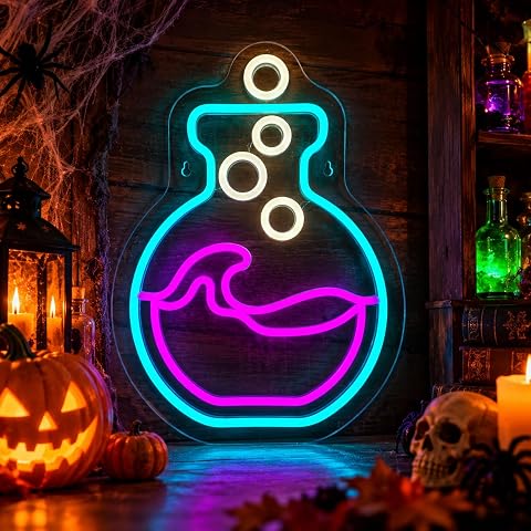 Magic Potion Animated Sign, Smart Plug Friendly Halloween Decor