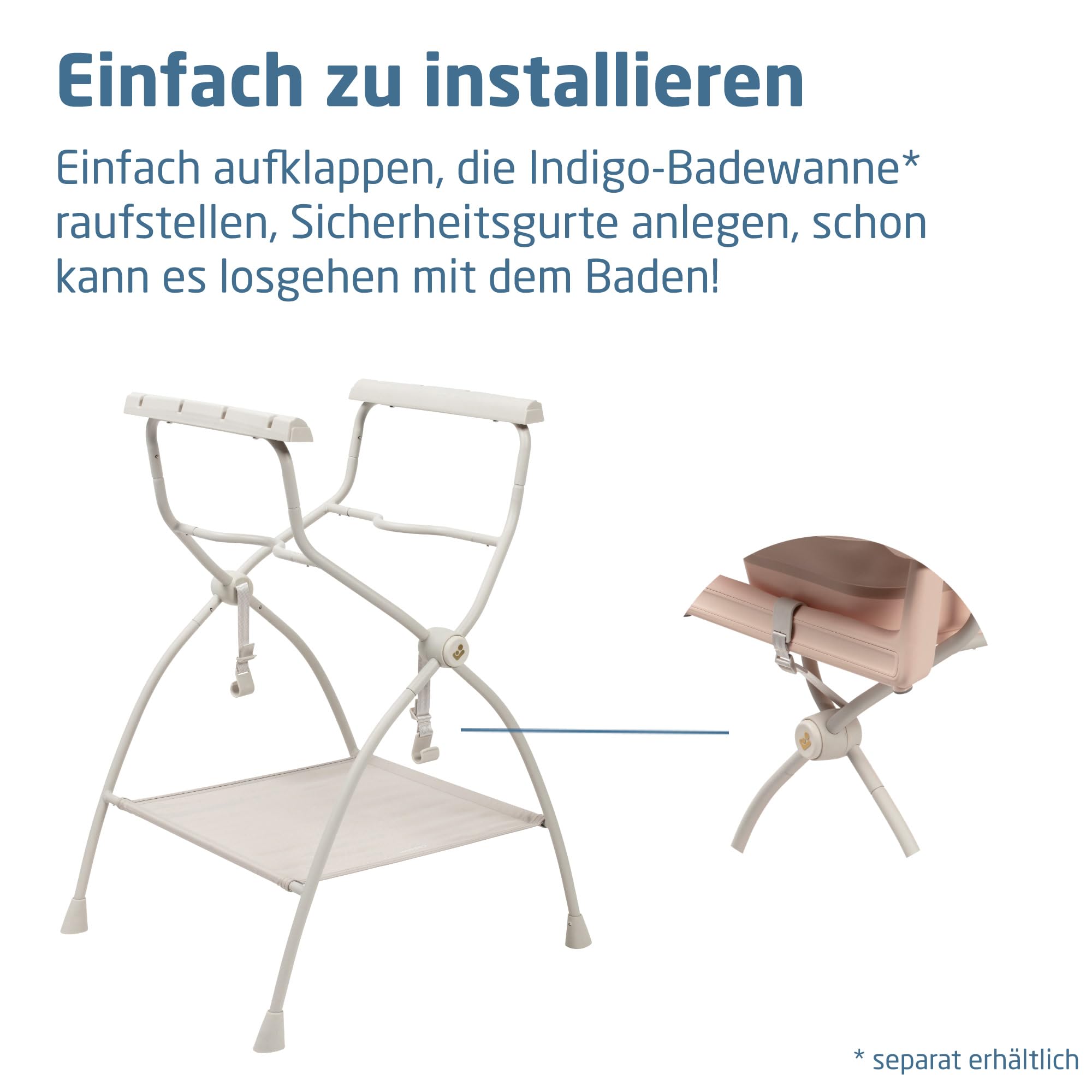 Maxi-Cosi Indigo Badewannenständer, 0–15 Monate, Elegance Beige