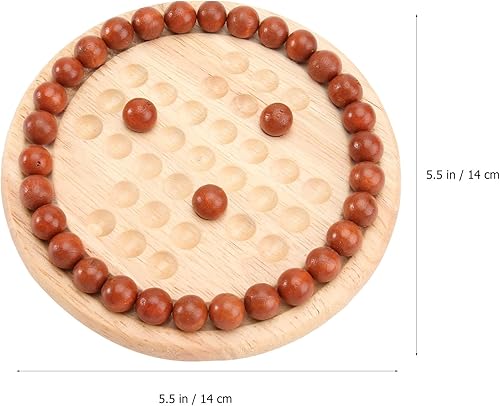 Miniatura 7 de Juego de juegos de mesa de madera, tarjeta redonda de ajedrez y clavija clásica redonda de 5.5 pulgadas, juguetes educativos cognitivos de viaje