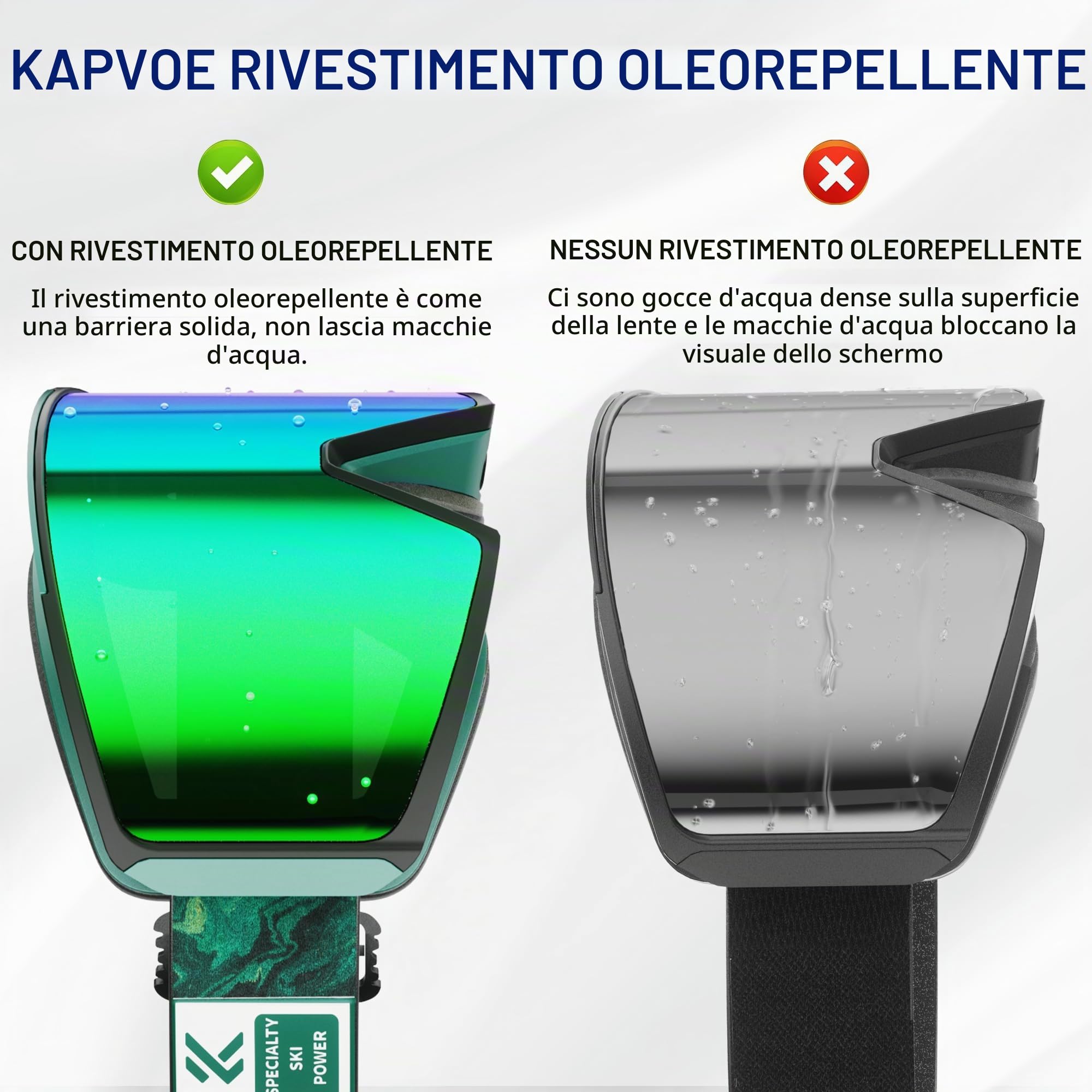 KAPVOE Maschera da Sci Fotocromatica con Lenti Magnetiche, Antifog, Protezione UV400, per Uomo, Donna e Giovani