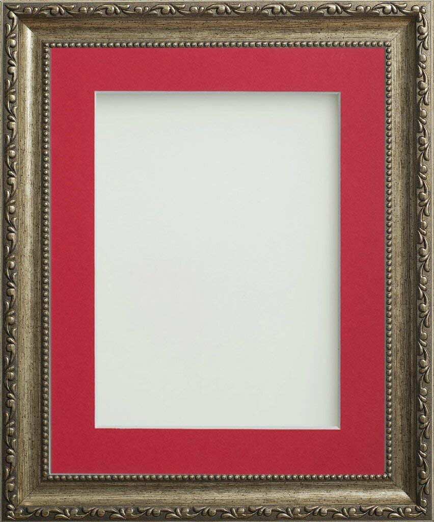 Frame Company Brompton Bronze 14x11 Photo Frame with Red Mount for A4