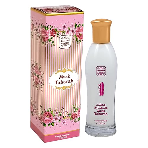 Miniatura 1 de Naseem Almizcle Taharah - Perfume de agua sin alcohol con composición de flores blancas rosas, almizcle ámbar, fragancia árabe de larga duración