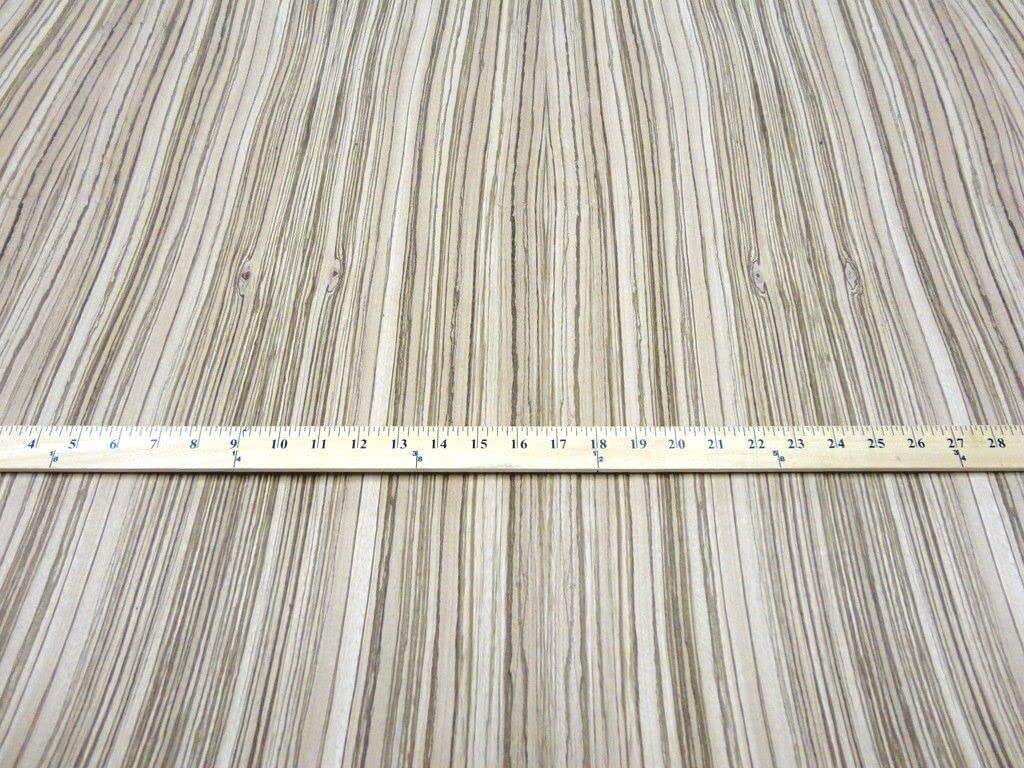 Zebrawood African Genuine Wood Veneer 48" x 96" with Paper Backer 1/40" Thick