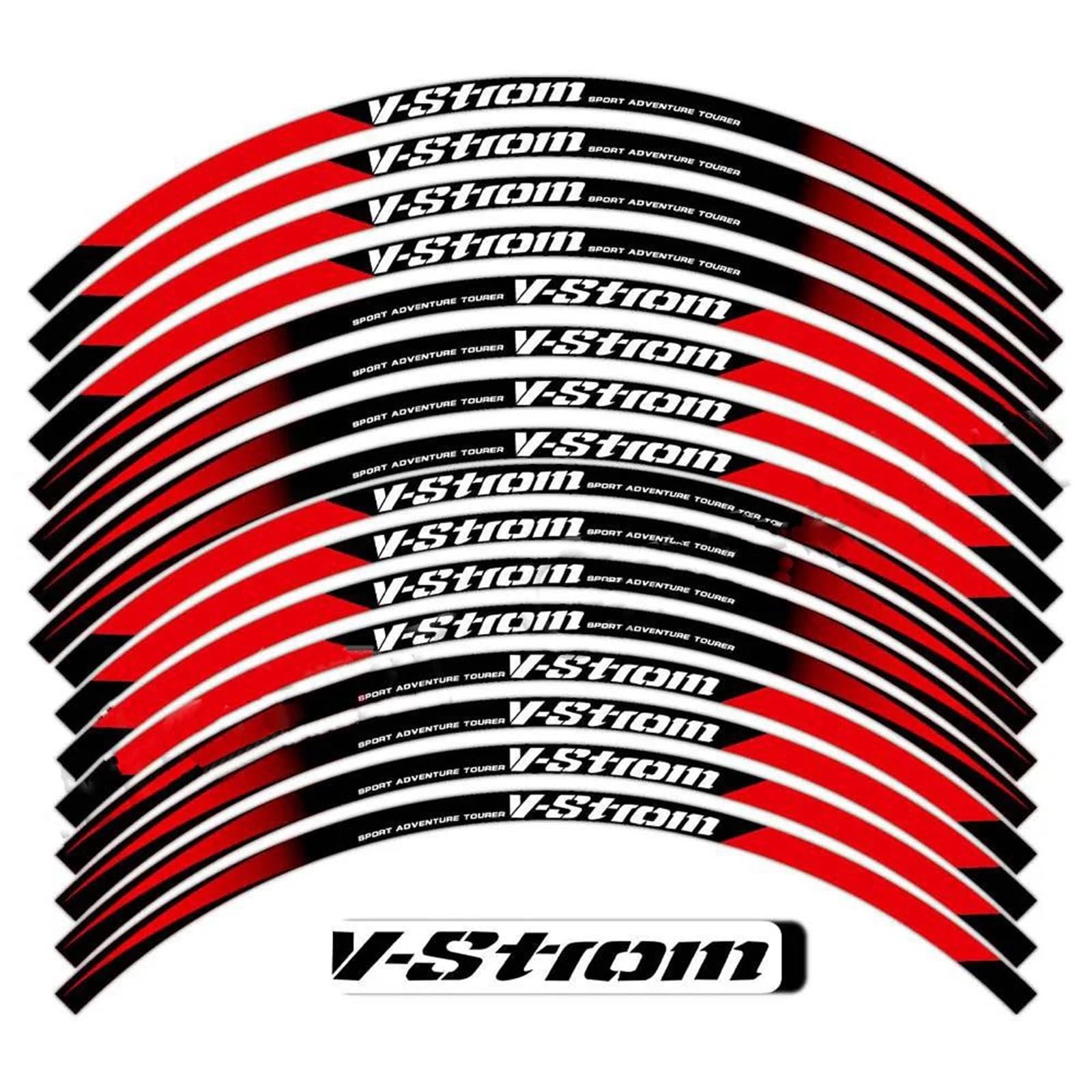 Stickers Motorcycle Wheel Stickers Sports Edge Stripe for V-Strom DL250 DL1000 DL1050 DL650 1000 1050XT(Style 1)