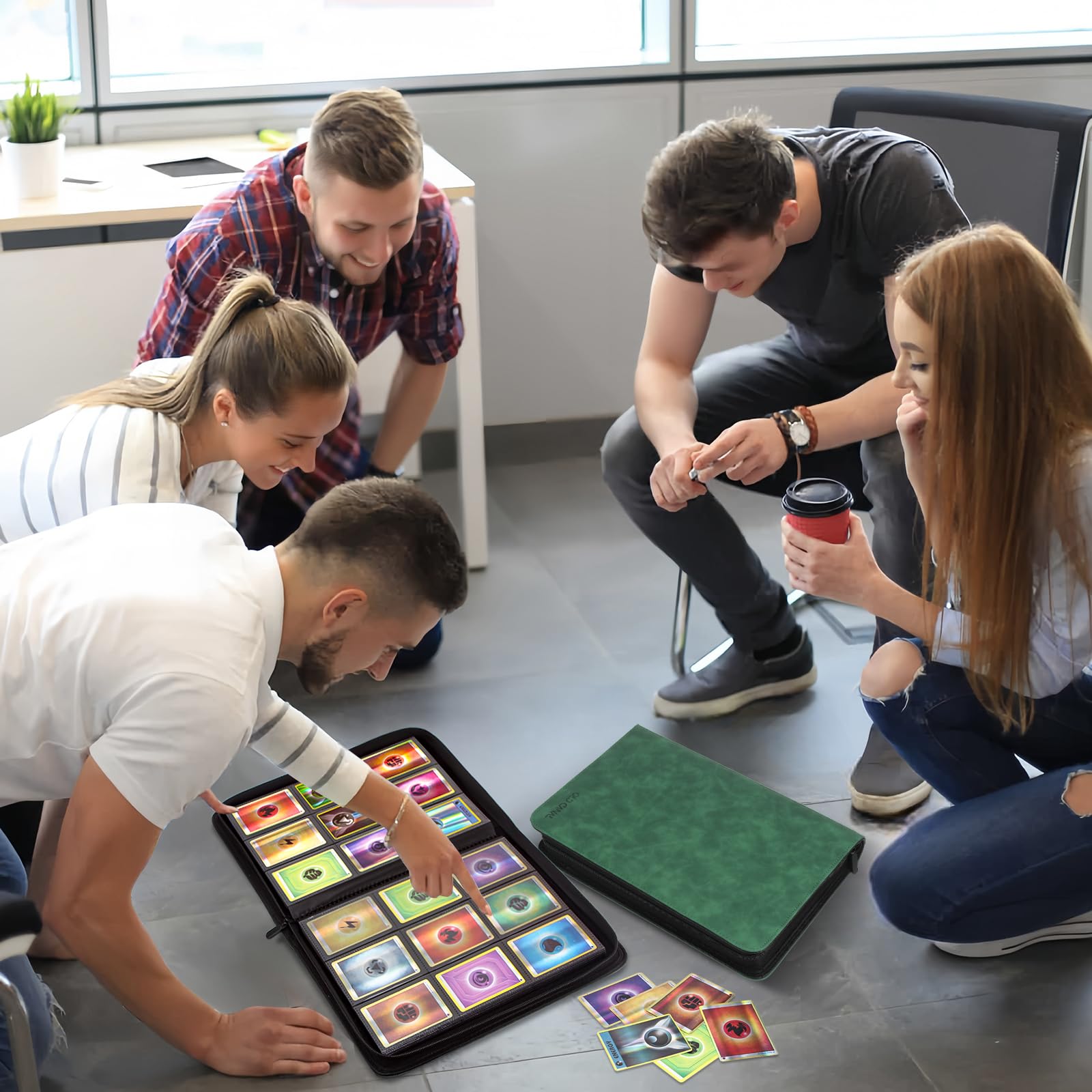 Album na karty kolekcjonerskie, z 9 przegródkami na maks. 540 kart, przenośny segregator na karty z zamkiem błyskawicznym, segregator na karty MTG, TCG, karty baseballowe, karty piłkarskie