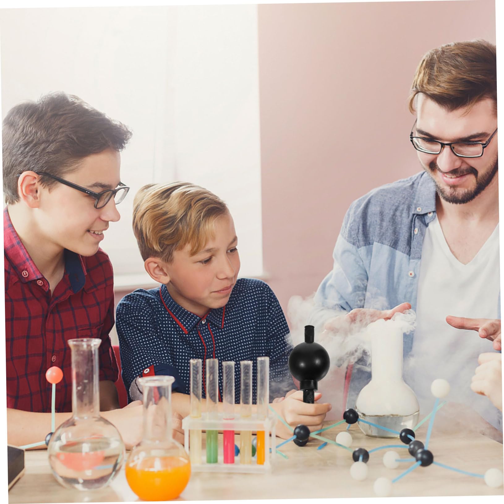 OSOLADY Quantitative Suction Ball Light Bulbs Pipettes Laboratory Suction Bulb Laboratory Sucker Pipetting Ball Pipette Filler Laboratory Suction Device Laboratory Bulb Black