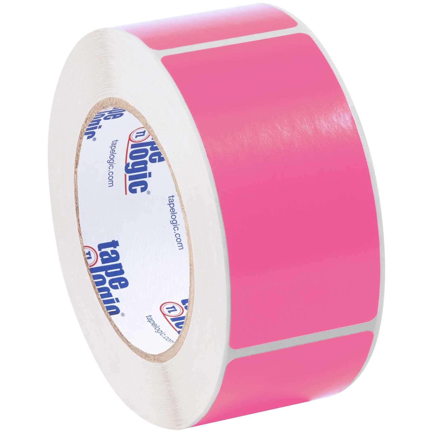 Tape Logic DL636K Inventory Rectangle Label, 4" Length x 2" Width, Fluorescent Pink (Roll of 500)