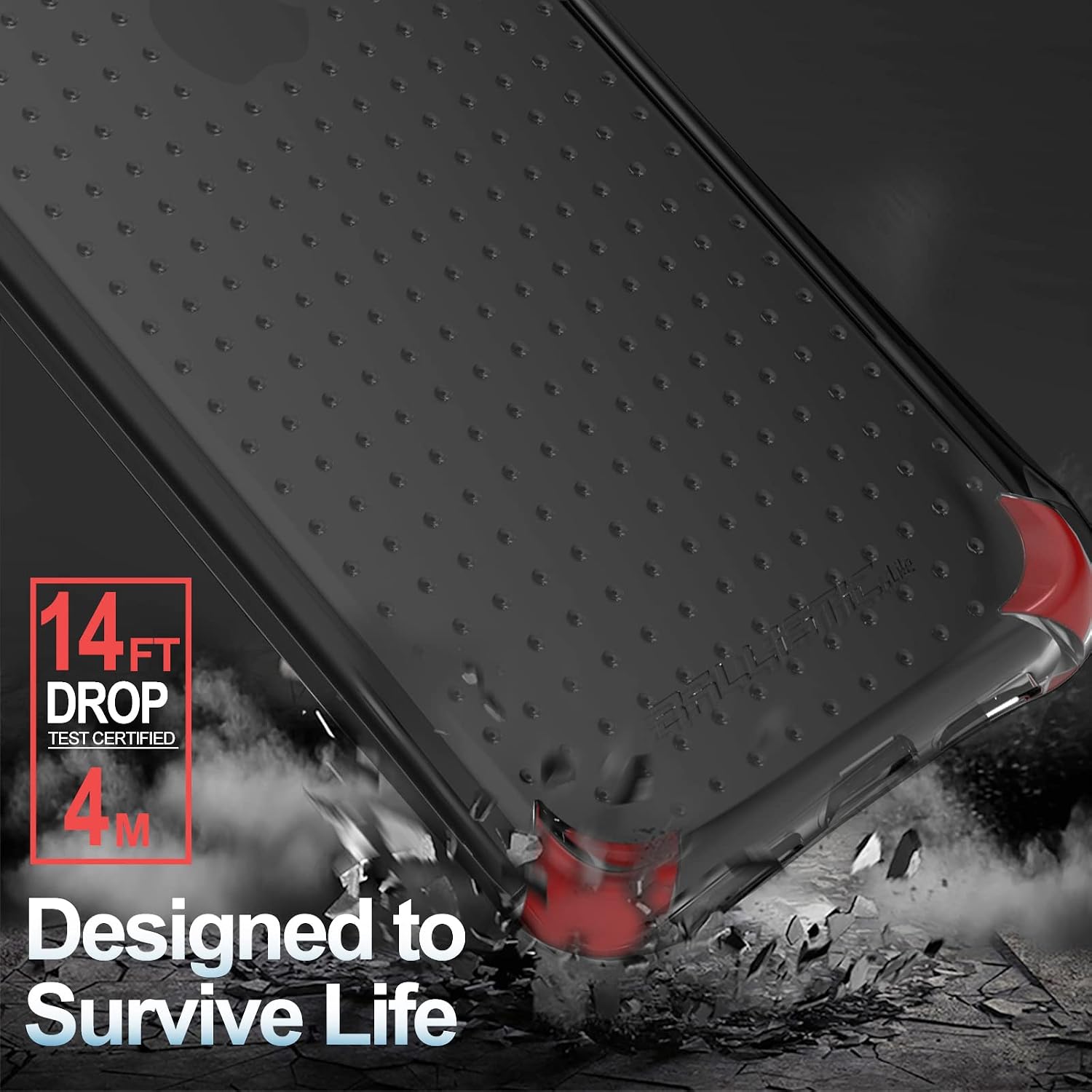 Ballistic Raptor S Series Designed for iPhone 8 Case, iPhone 7 Case & iPhone SE Case (2020) with B-Labs Corners Against Drops, Protective Phone Case 4.7 inch - Tint Black