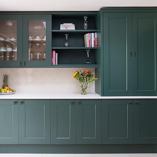 Miniatura 6 de Paquete de 10 tiradores en T de color negro mate, pomos de cajón de tocador de un solo agujero, pomos largos para armarios de cocina y baño, manijas