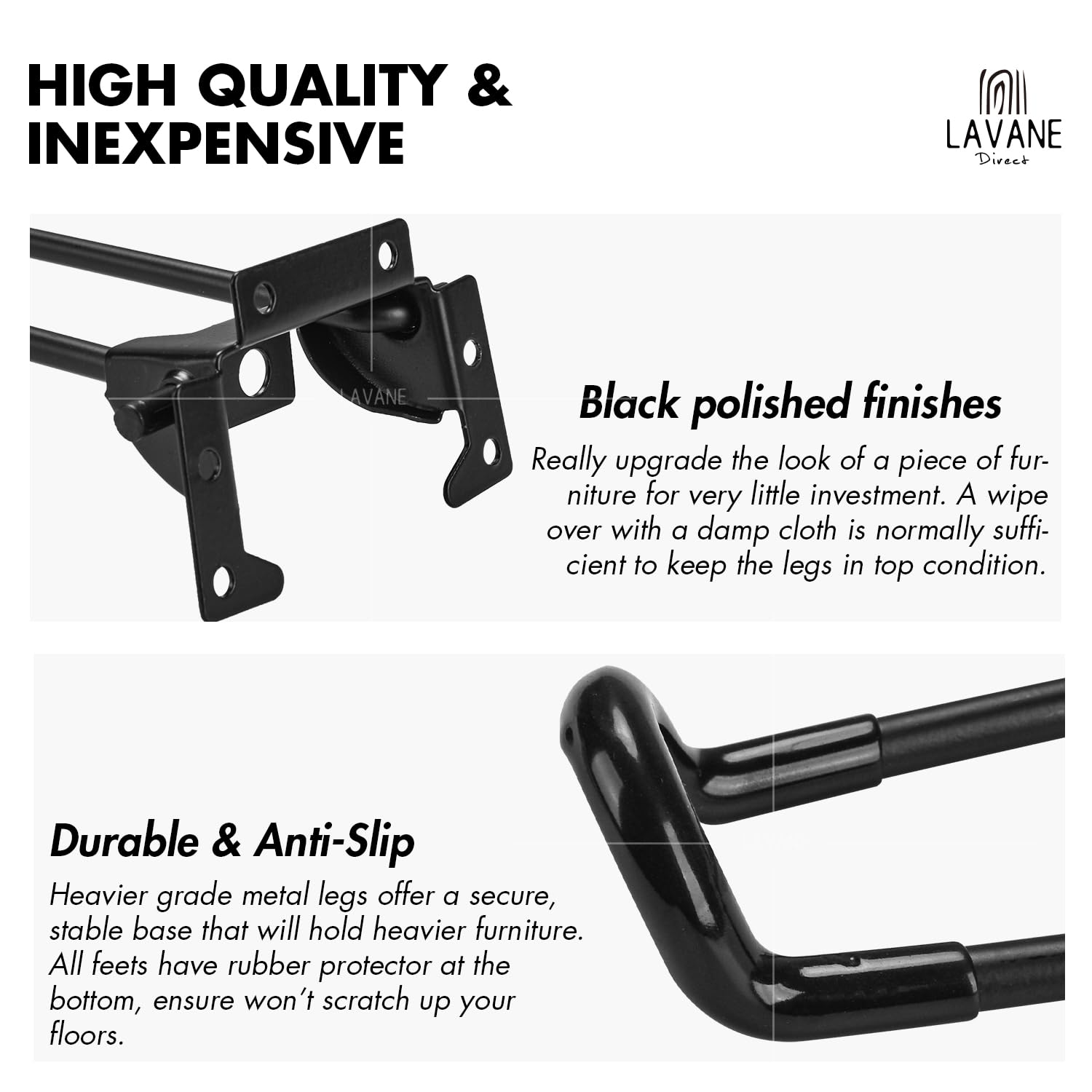 La Vane 16 inch / 40cm Folding Table Legs - Image 4