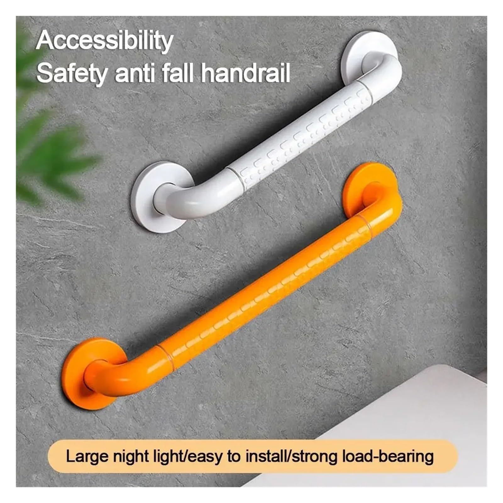 Barra de agarre for baño, 30/40/50 cm, for ducha, bañera, inodoro, mango seguro, pasamanos, útil seguridad for, toallero Para ducharse(White,50cm)