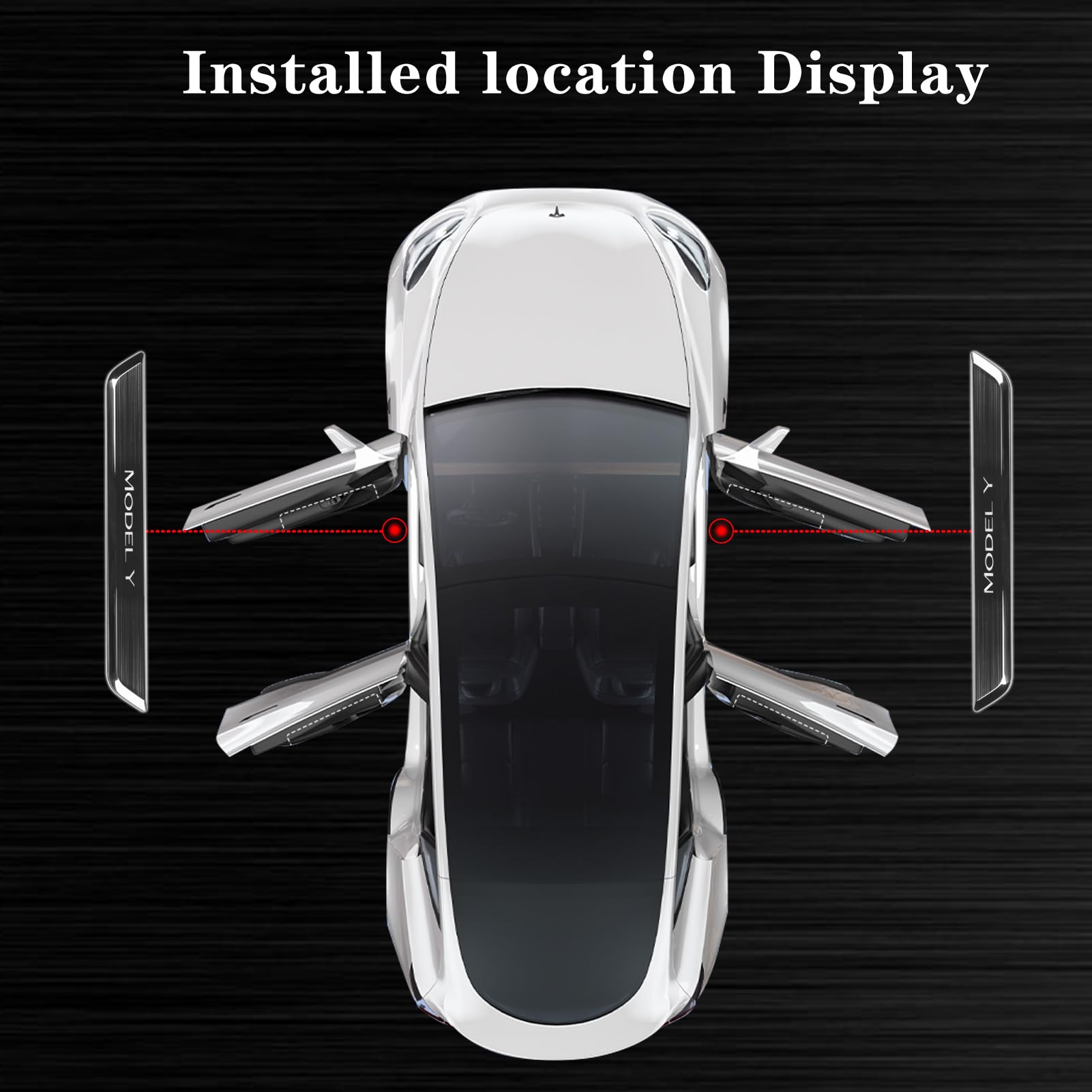 Amazon | TSLAUCAY Tesla モデルY イルミネーションドアシル