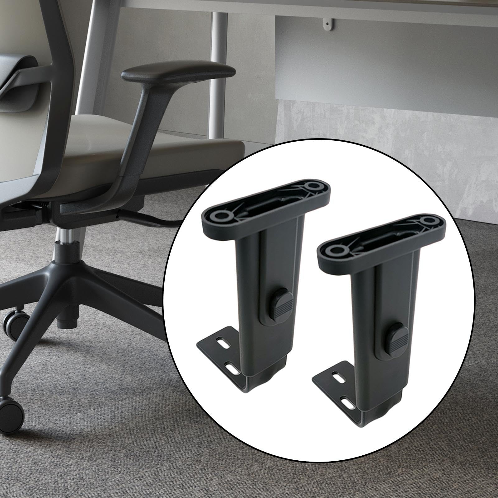 Sharplace Ergonomisches Zubehör, Gaming Stuhlarmset für Gaming-Stühle, höhenverstellbares Stuhlarmlehnen-Paar, Schwarz