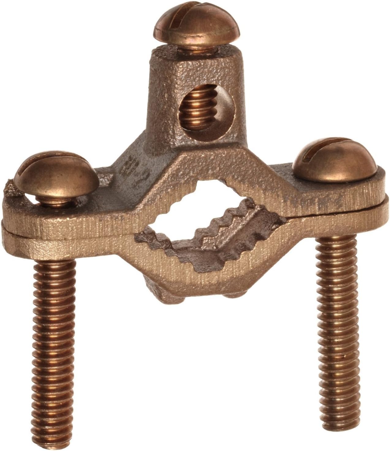 Voltada: Water Pipe Ground Clamps - Size 1/2 to 1" Copper (Brass Screws) - 50 Pack