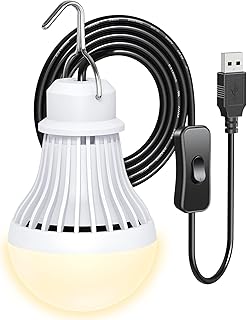 USB-лампа Anmcha для кемпинга, светильник для палатки с удлиненным шнуром длиной 8 футов, аварийный свет WarmWhite для наружного освещения