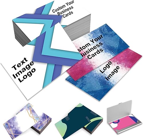 Miniatura 15 de EAQ Tarjetas de visita personalizadas, tarjetas de visita personalizadas de doble cara con logotipo/texto, tarjeta de visita para empresa, negocios