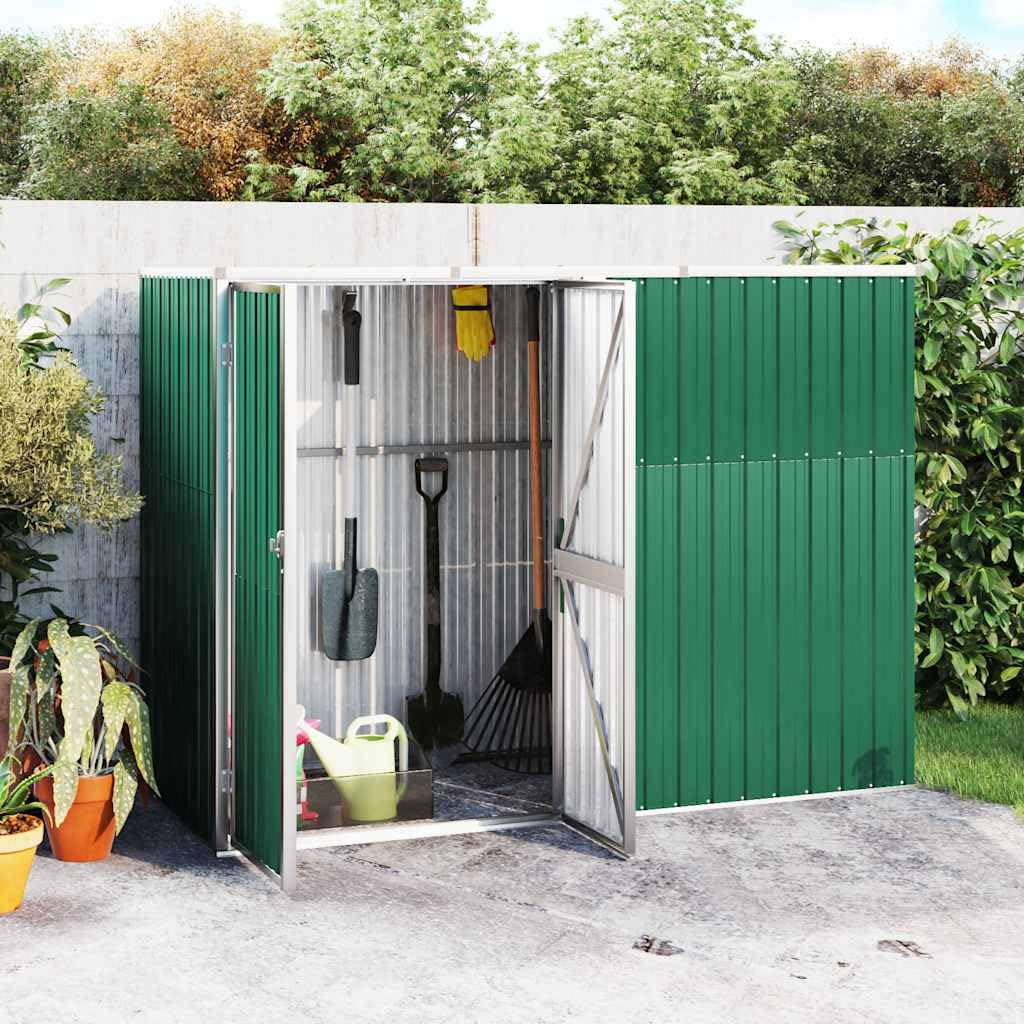 Gerätehaus aus verzinktem Stahl 225x89x161 cm - Stabiler Gartenhaus für Gartengeräte, witterungsbeständiger Geräteschuppen für den Außenbereich
