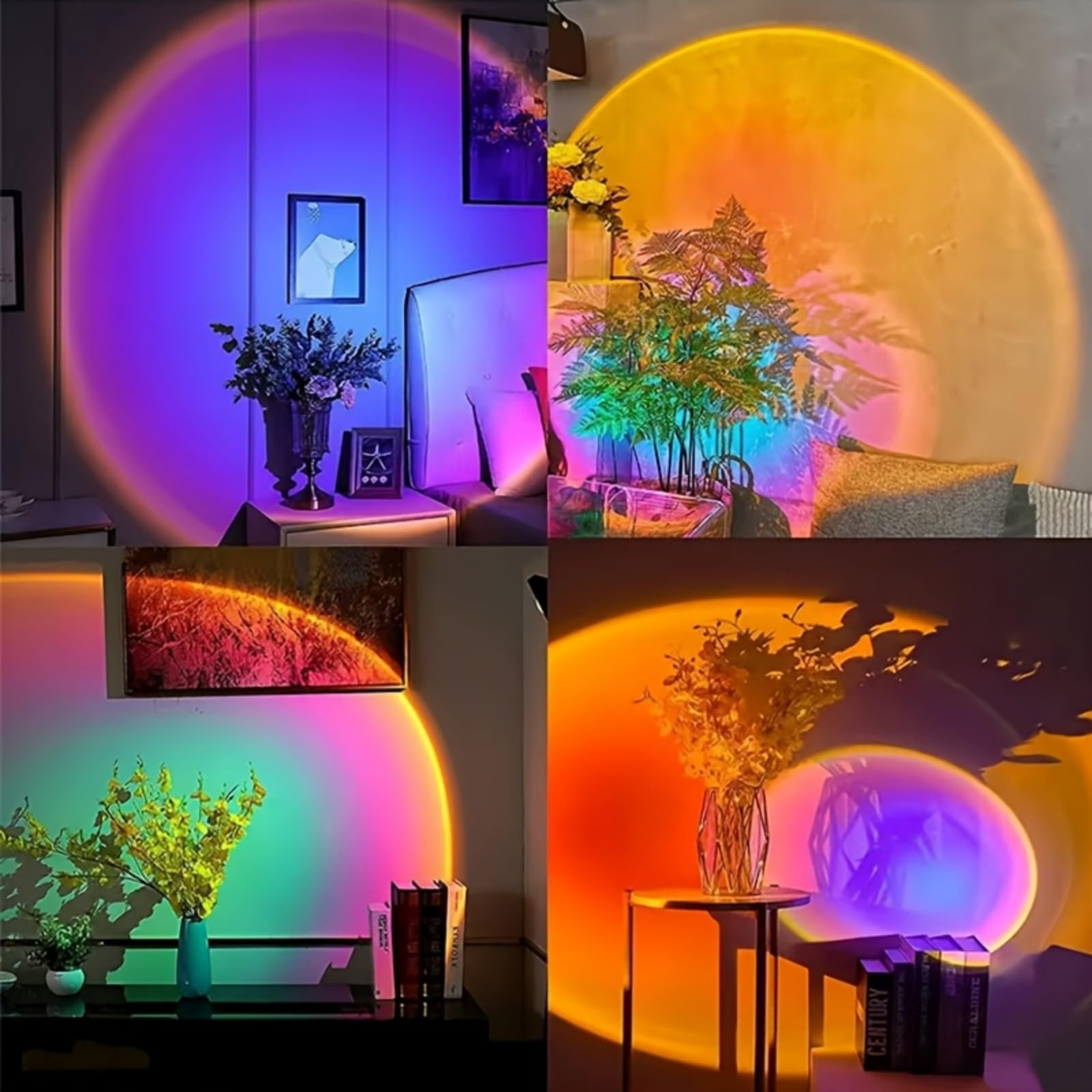 ZIRIKEDAI Sunset Lamp Projector, Romantic Gift for Her, RGB Bedroom Light