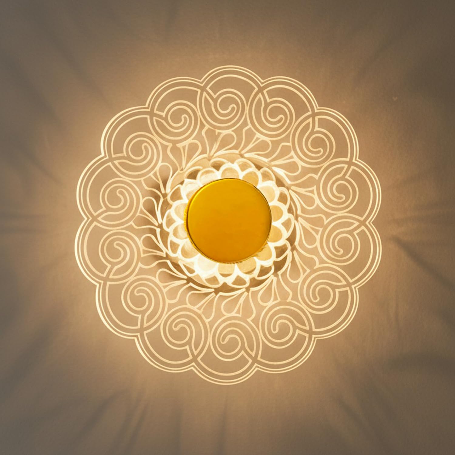 Luxury Diamond Wall Light - Antique Gold LED -27