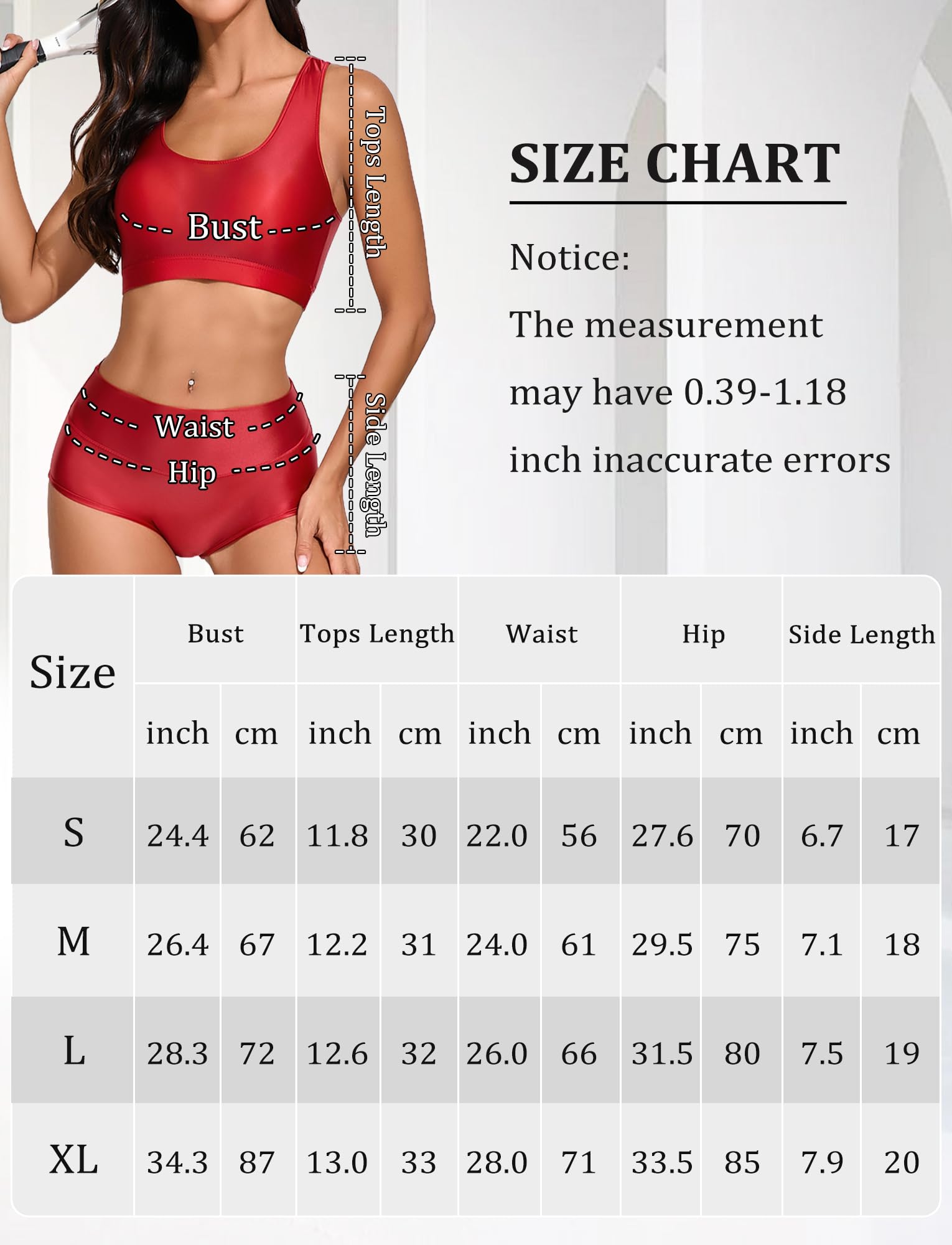 Femme Ensemble de Sport Tenue de Fitness Jogging Vêtements Yoga Activewear Vetement Pilate Gym Set Deux Pièces Sportswear Short et Haut Brillante Chic et Elegant S-XL