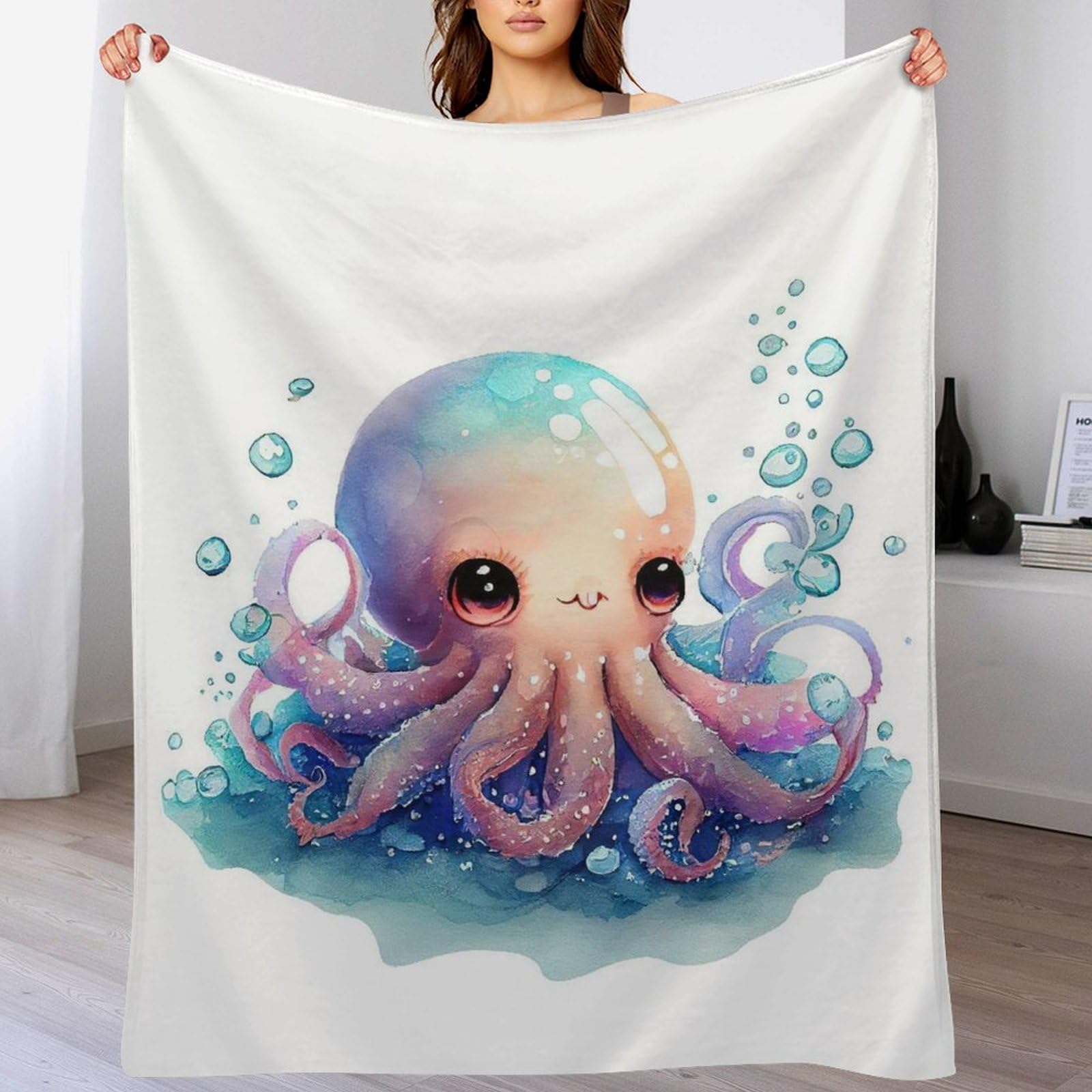 Manta de pulpo reversible para tardes de películas en el salón