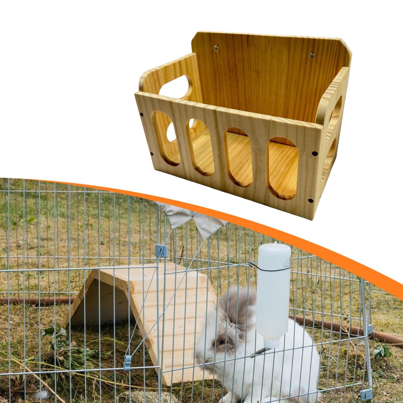 Mangiatoia Portatile in Legno per Conigli, Ricci, Furetti E Criceti.