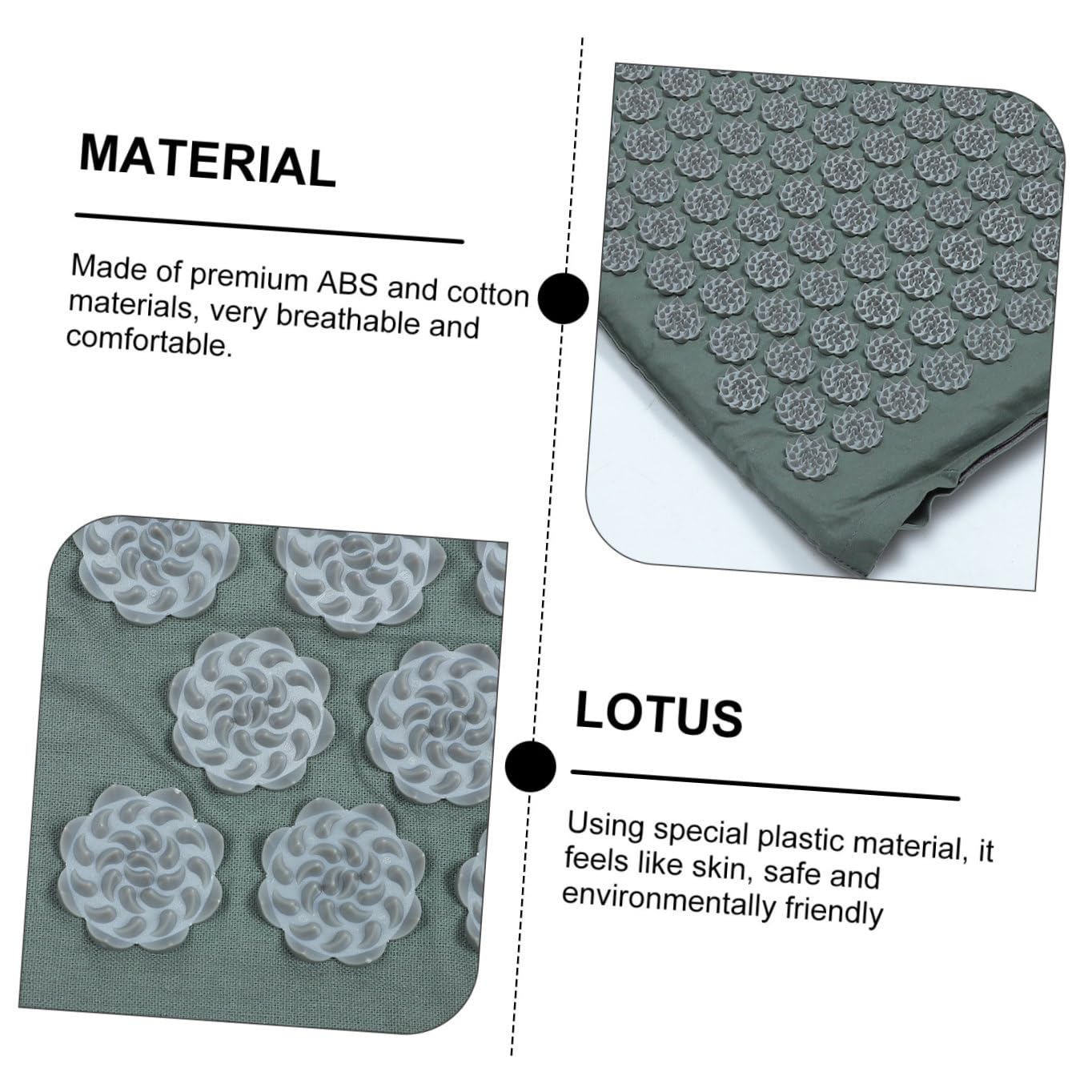 SHERCHPRY 2piezas Almohadas De Masaje Portátiles Para Acupuntura y Yoga Con Bolsa Esterilla De Masaje Para Yoga Esterilla Antideslizante Para Ejercicios De Acupresión De Corporal