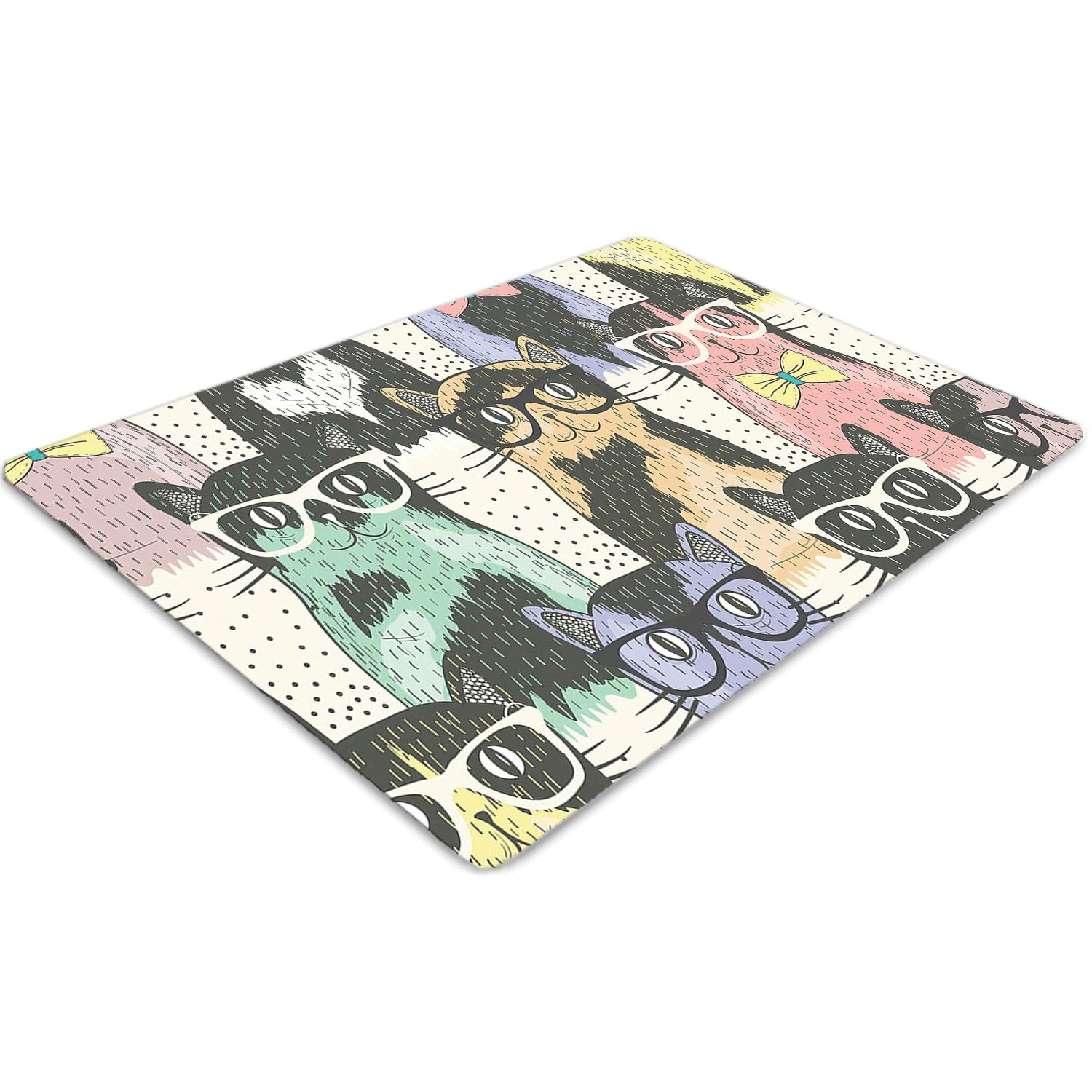 Protège-sol PVC rectangulaire anti-rayures de chats pour protéger le parquet