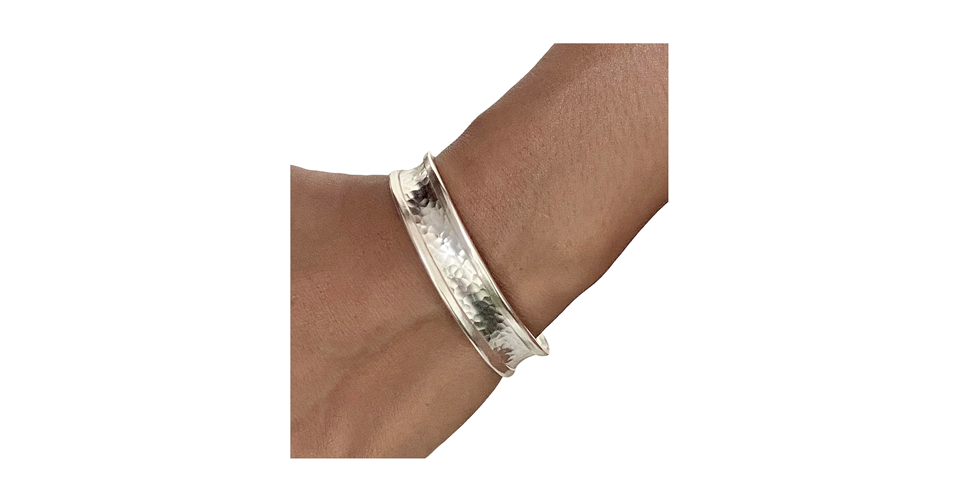 Amazon.com: Hammered Sterling Silver Handmade 1/2 inches