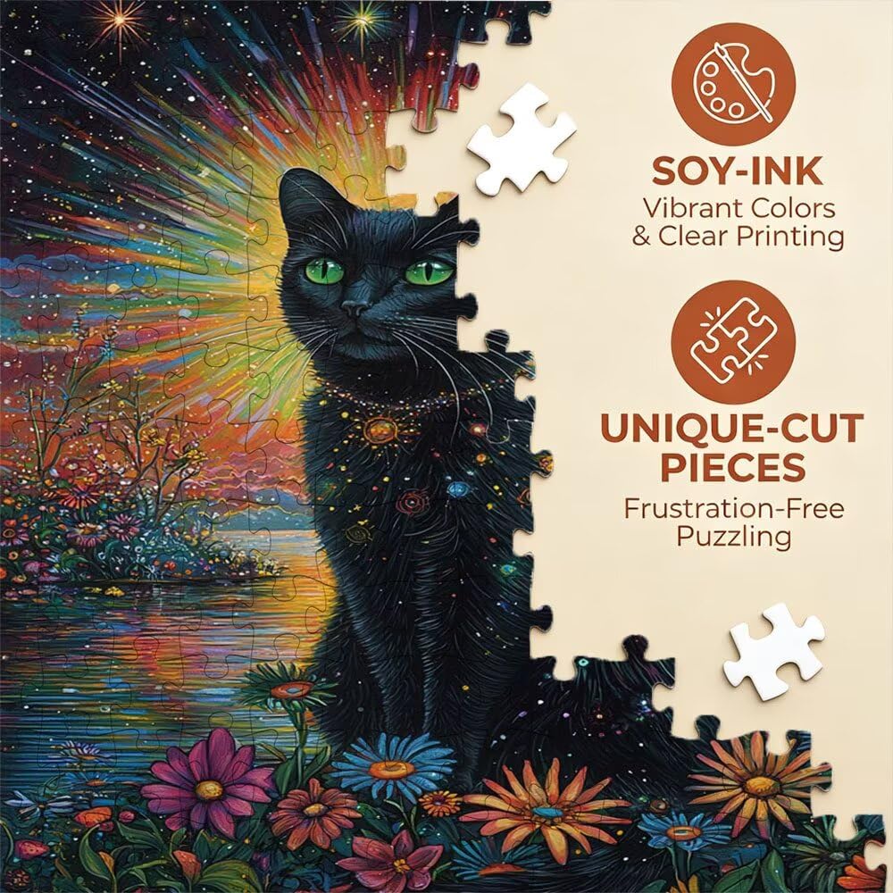 Fantasy Katze Puzzle 4000 Teile, Klassische Puzzles, Geschicklichkeitsspiel Puzzle für Erwachsene, Puzzlespiele für Die Ganze Familie, Mit Schöner Verpackung, Dekoration Puzzles DX0YL3-698