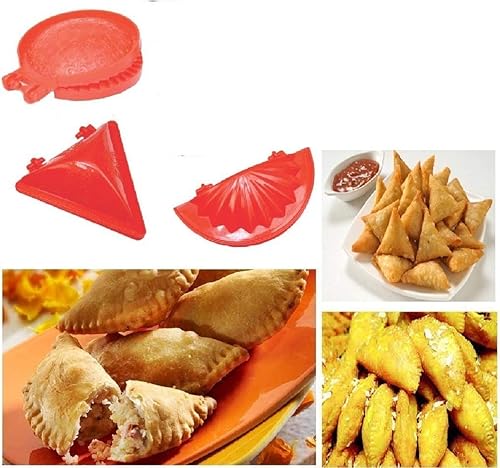 Miniatura 2 de 4 piezas de plástico pesado masa prensa bola de masa Samosa Modak Gujiya pastel molde fabricante herramienta de cocina (profesional)