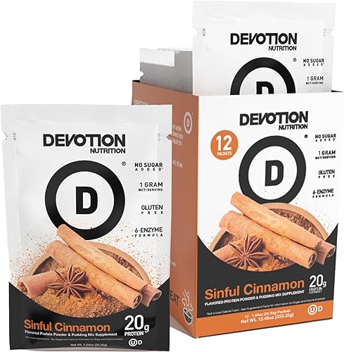 Devotion Nutrition Mezcla de proteína en polvo, sin gluten, apta para dieta cetogénica, sin azúcares añadidos, 0.04 onzas de MCT | 0.71 onzas de