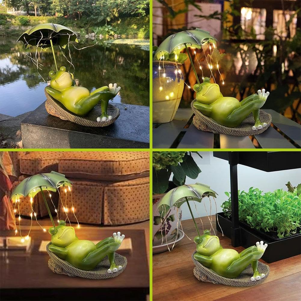 Luce solare per esterni, scultura decorativa a di animale da giardino, decorazione per patio in resina, arte multifunzionale per , cortile, cortile