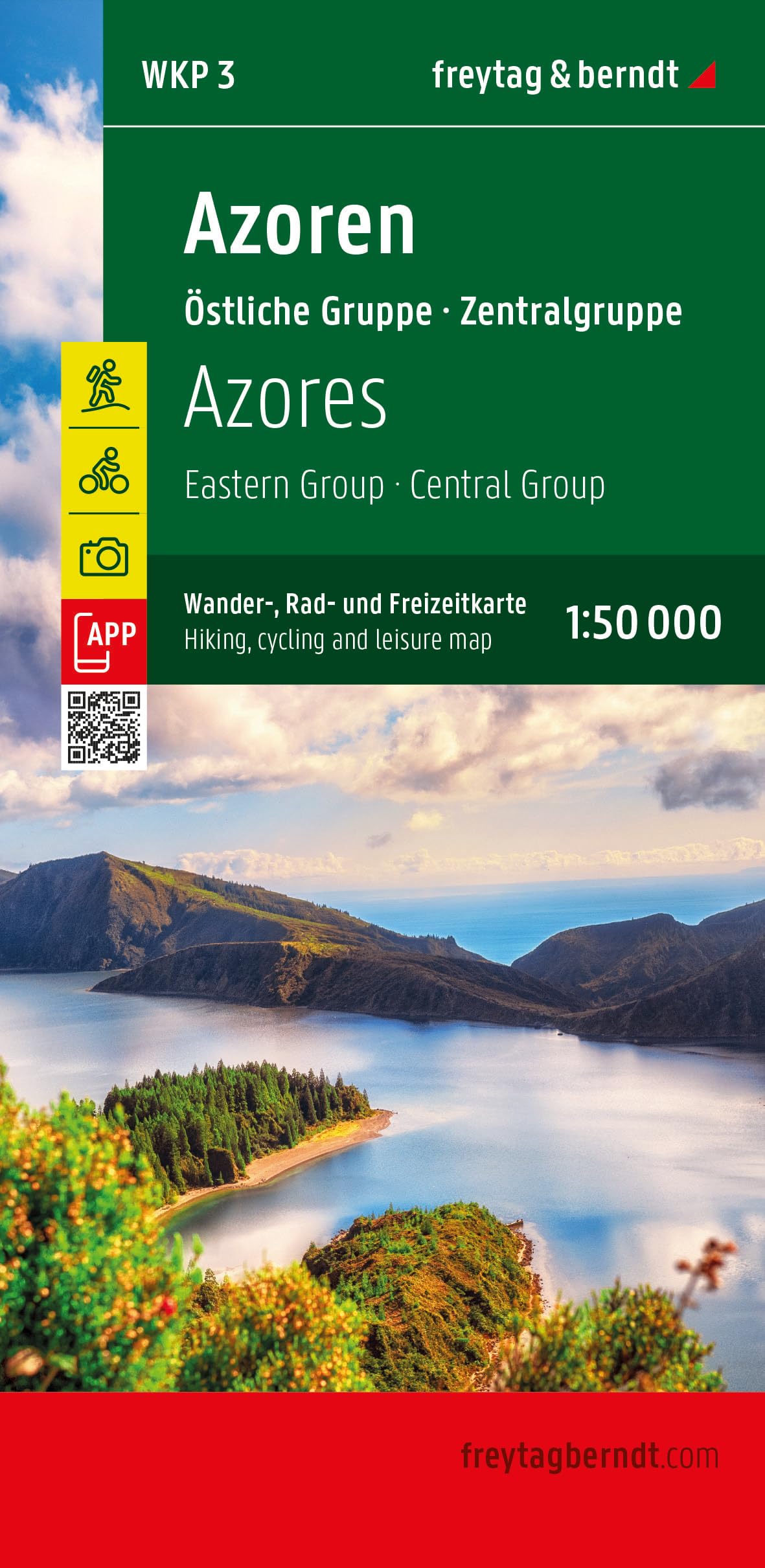 AZORES NORTH & SOUTH ACORES NORD & SUD: 2 Blätter in Kunststoff-Hülle, mit APP: WKP 3-25