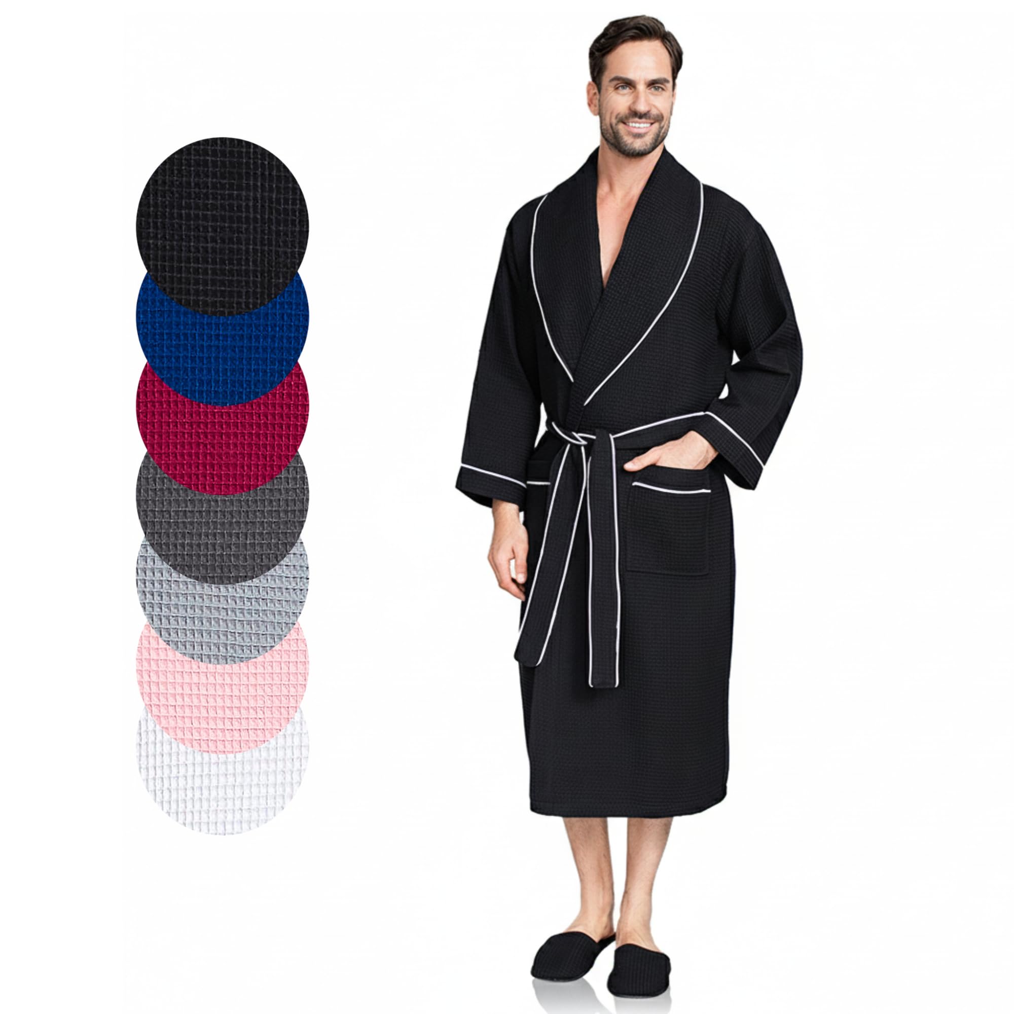 Lotus Linen Waffle Weave Robe