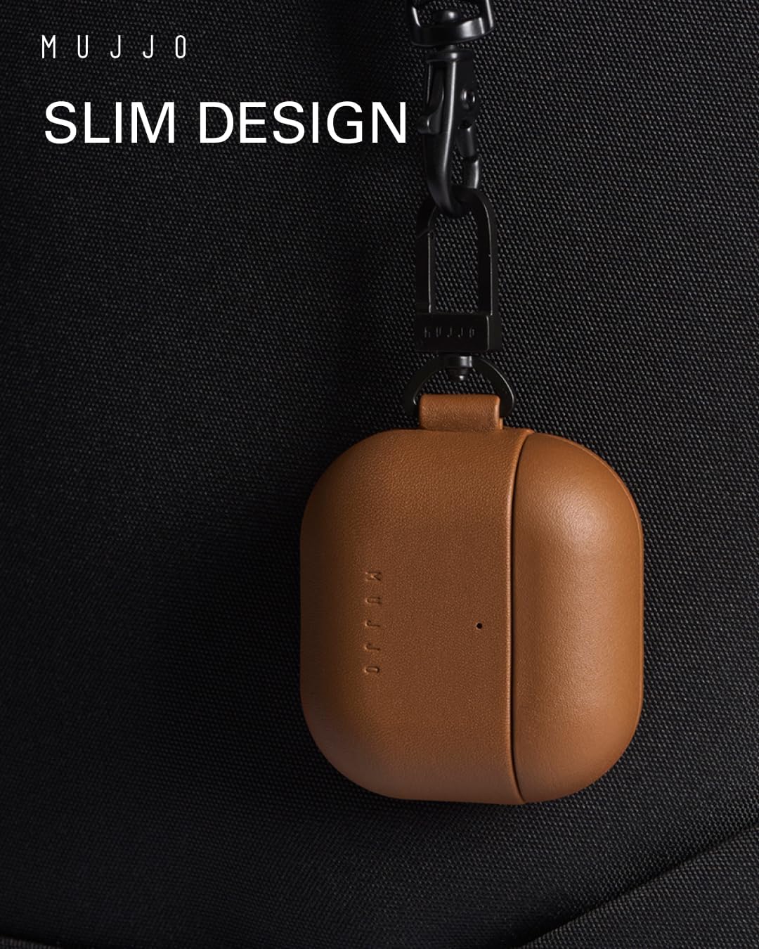 Mujjo Echelon Leather Case for AirPods (4th Gen) - Wireless Charging Compatible - Durable & Luxurious Design - Secure Fit - Premium Leather - Tan