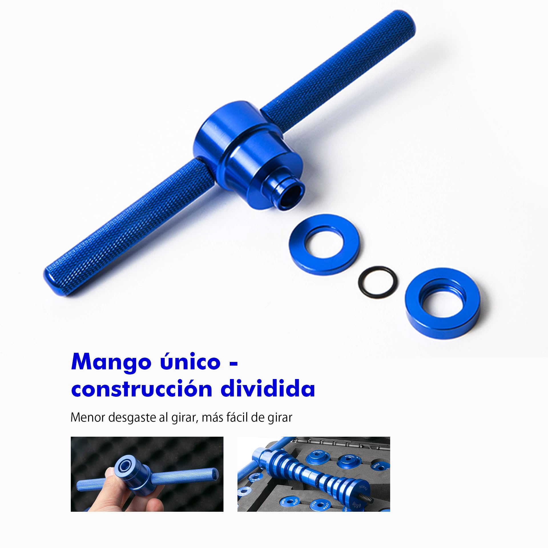 Mimoke Juego de prensado de rodamiento interior de bicicleta, juego de prensa, herramienta de montaje de buje, cojinete de buje interior, herramienta de instalación