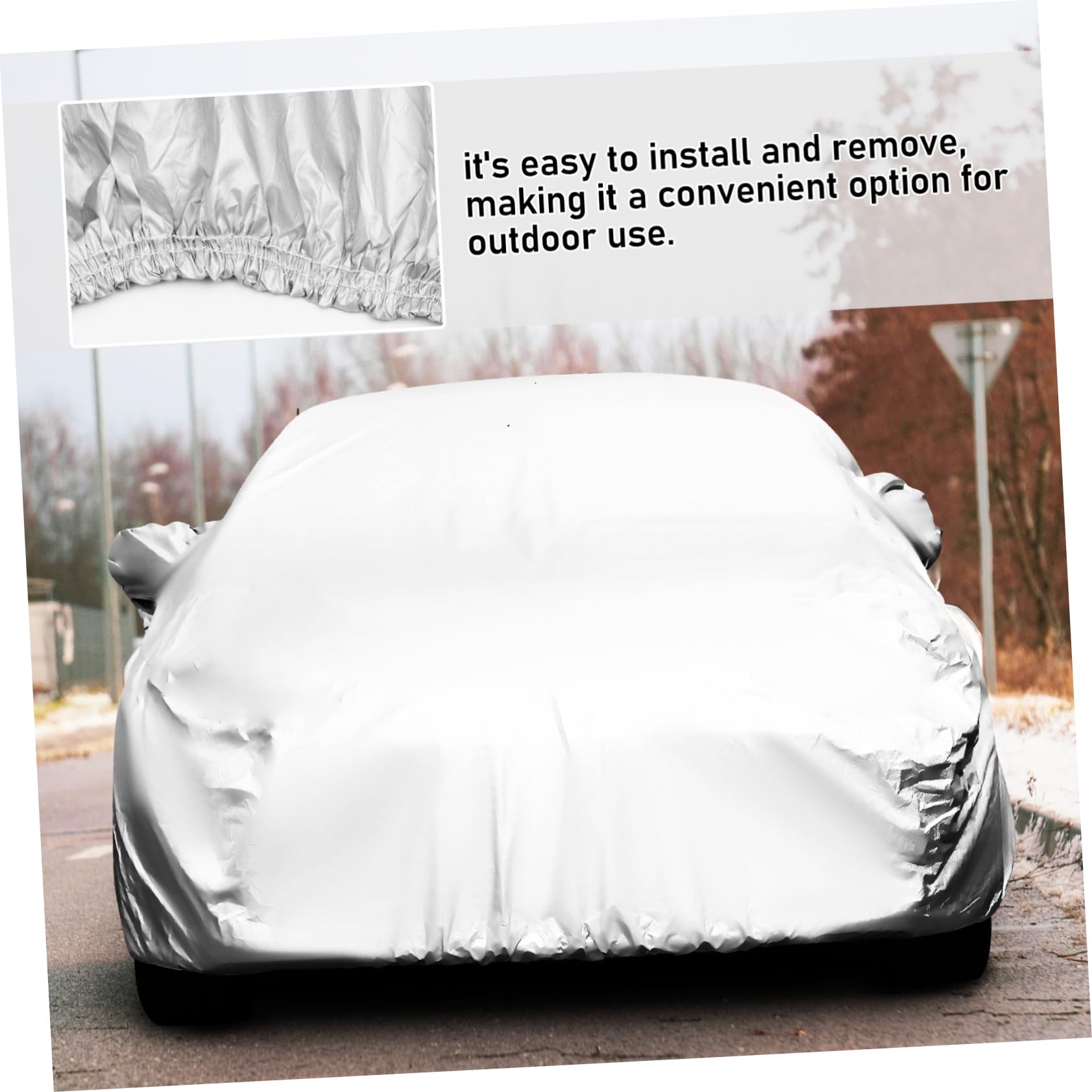 ABOOFAN Copertura Auto per Tutte le Stagioni Telo Copriauto Suv Esterno Xl Resistente Vento e Neve Protezione Completa per Auto Parcheggiate All’aperto