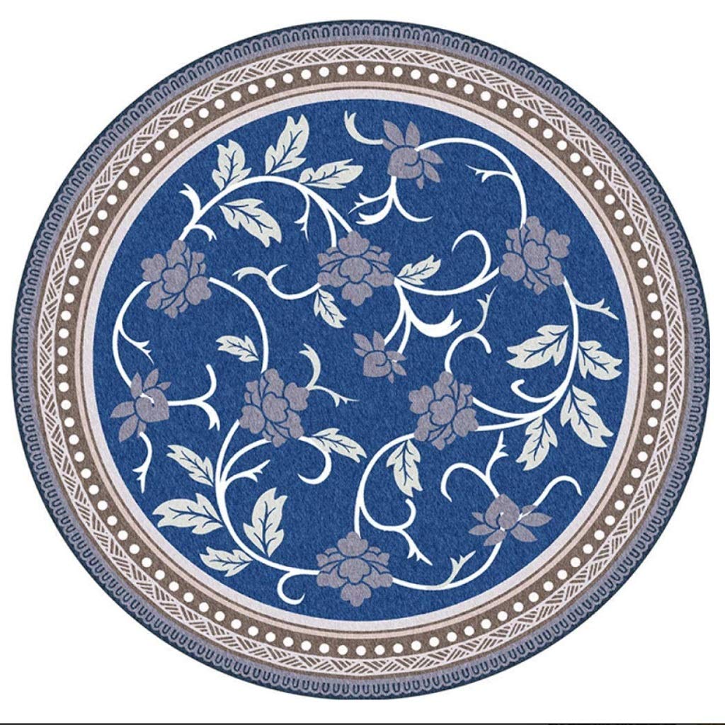 Tapis rond américain rétro style bohème pour chambre et bureau moderne