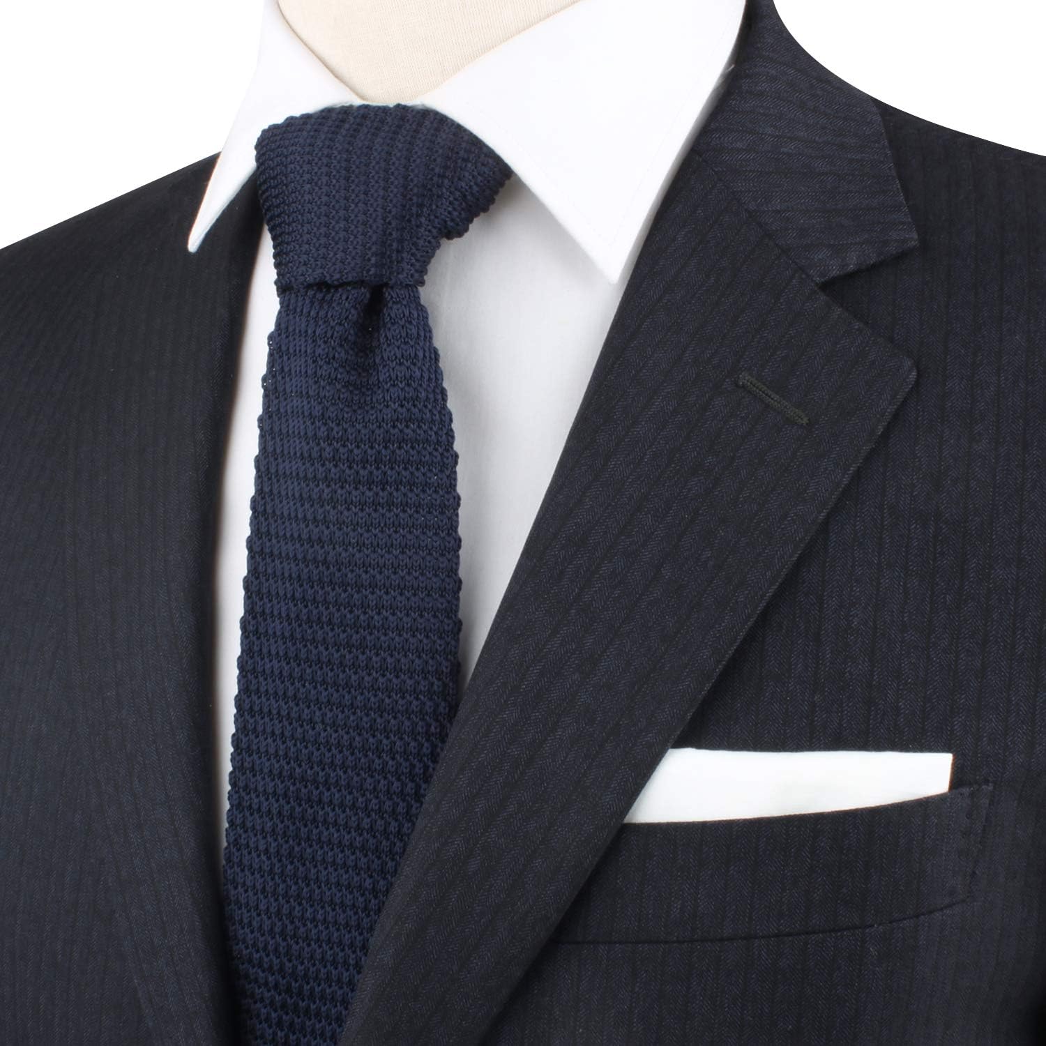 AUSCUFFLINKS Knit Skinny Tie | Knitted Slim Tie for Men | Groomsmen Wedding Neckties