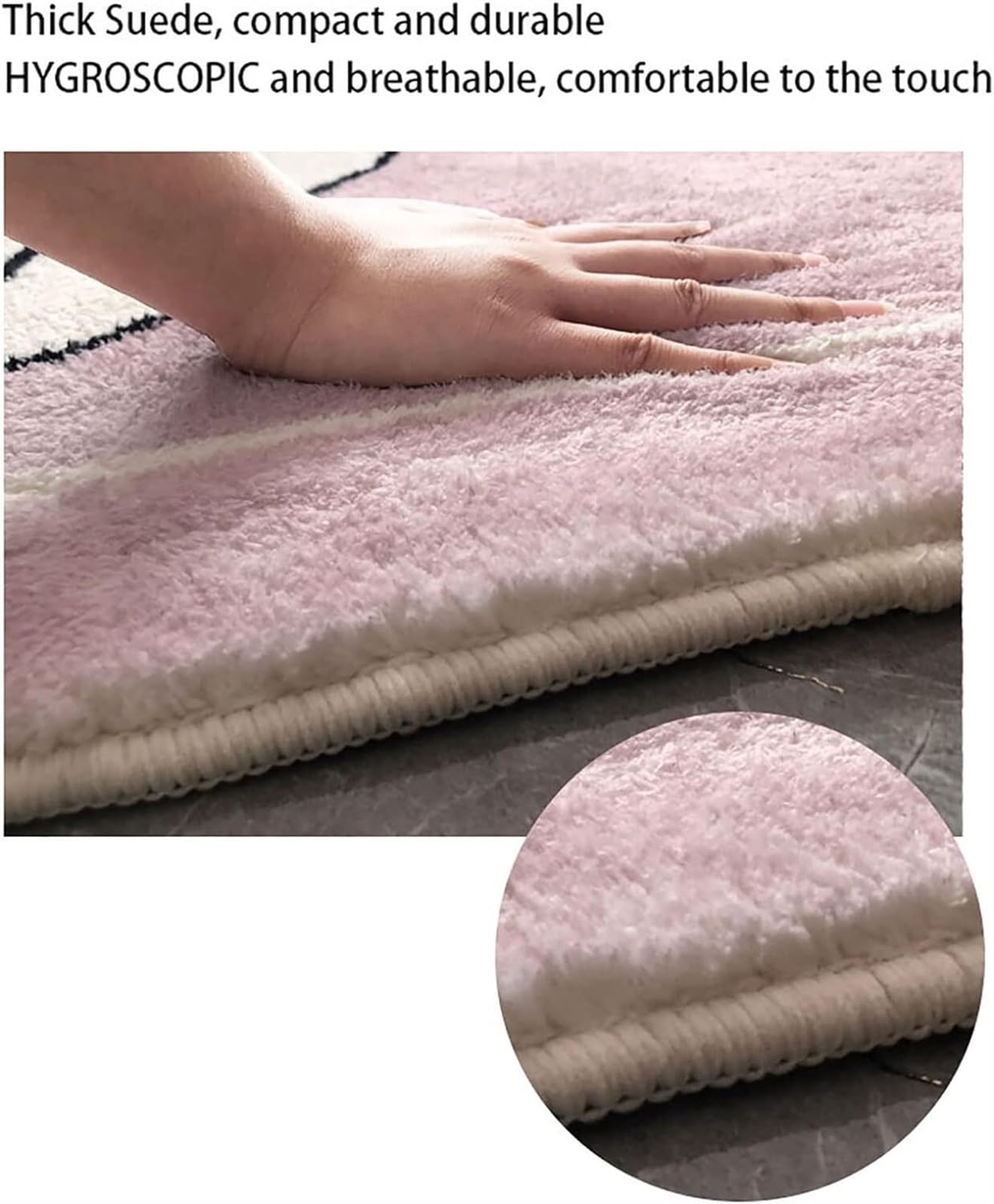 Zerbino Tappeto Ovale in Finto Cashmere, Spesso E Shaggy, per La Casa, Tappetino Antiscivolo per L'Ingresso(B,120x160cm(47x63inch))