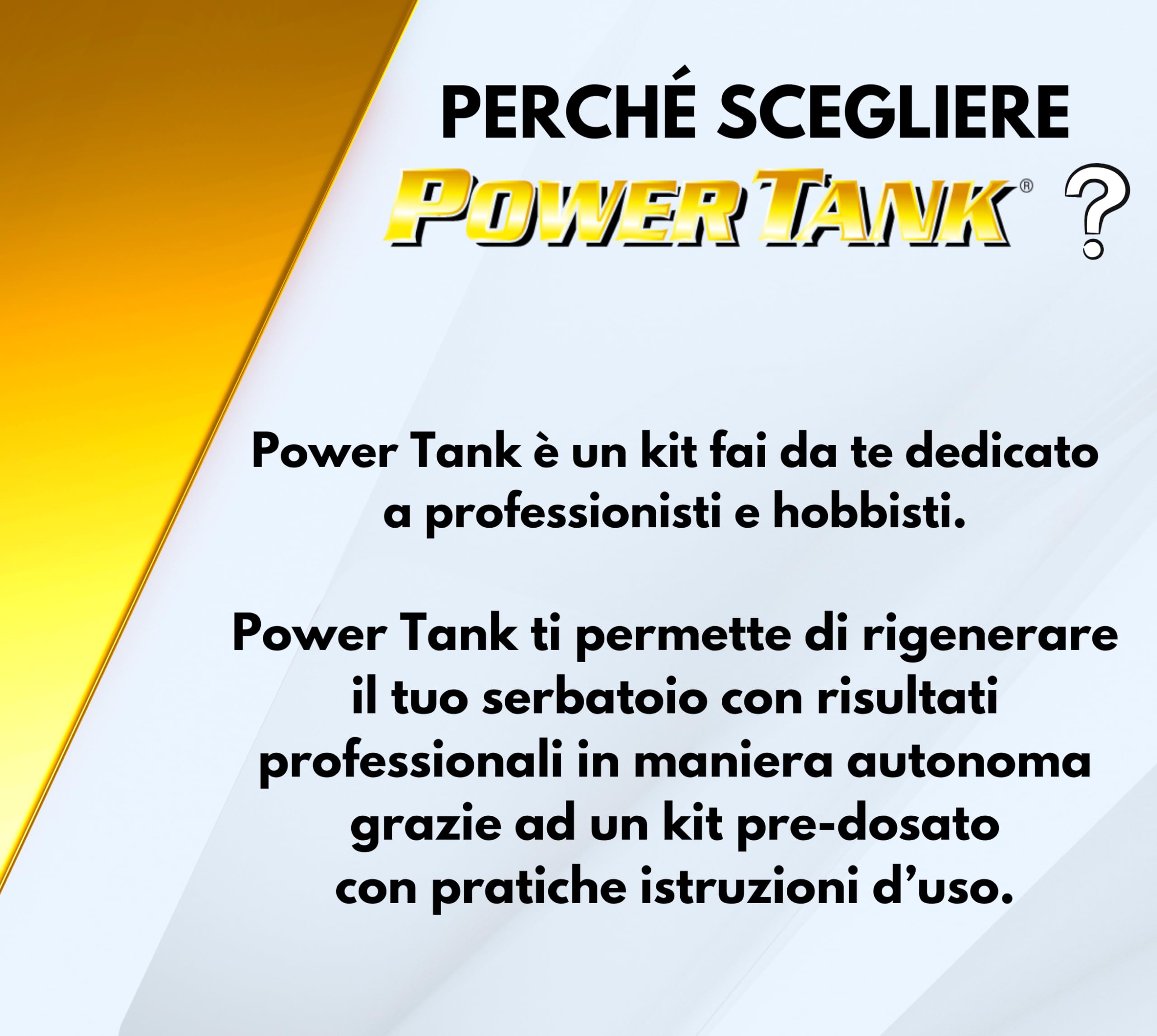 POWER TANK GUM - Trattamento Serbatoio Auto 50/55 Litri Kit Grande Big 1,3 kg per interno Serbatoi gasolio benzina Elimina la Ruggine Ripara Protegge Arrugginito da Moto Auto d'Epoca con Antiruggine