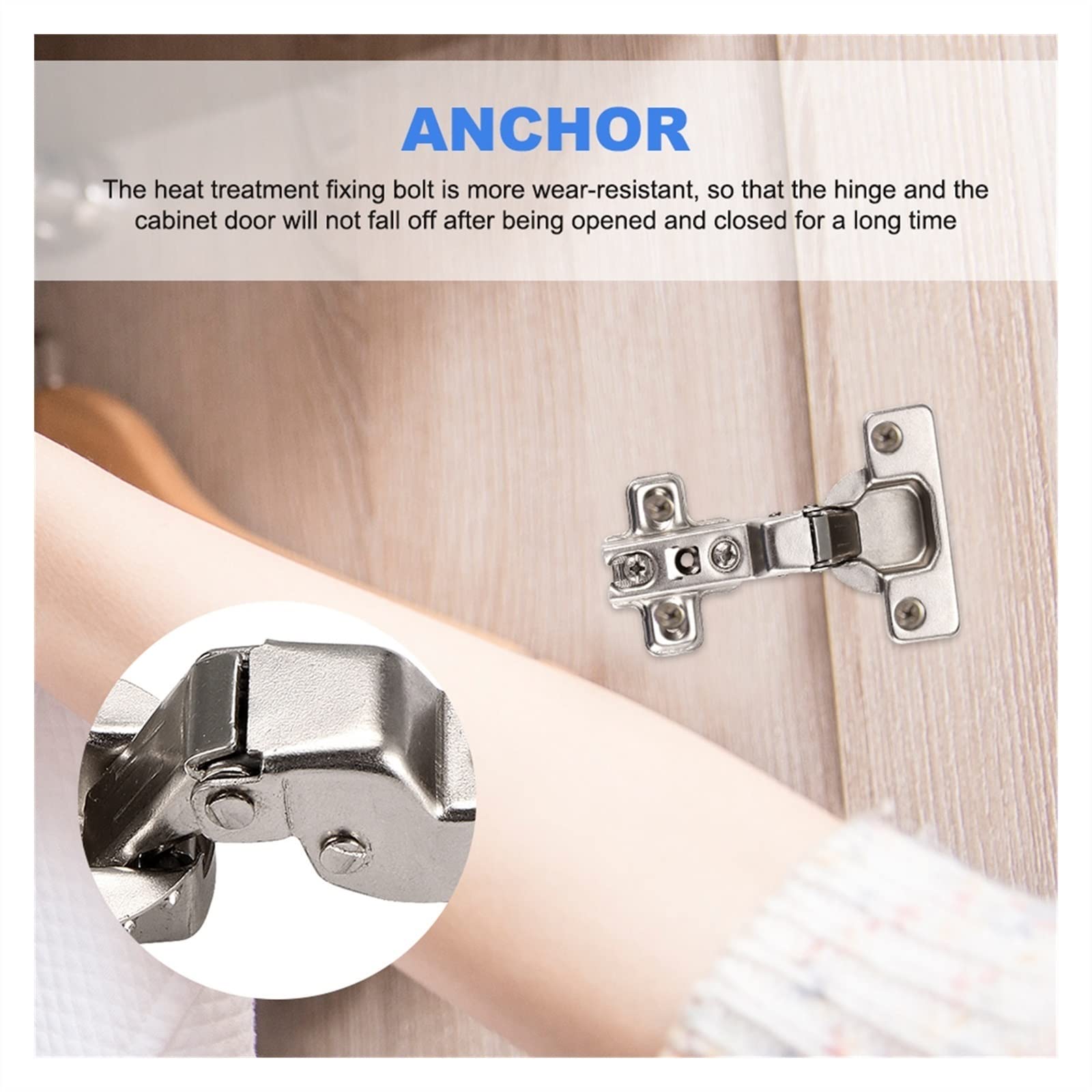10 cerniere fai da te, in acciaio inox, cerniere a chiusura ammortizzata per mobili da cucina, armadietti e mobili, B 10 pezzi, colore: cachi