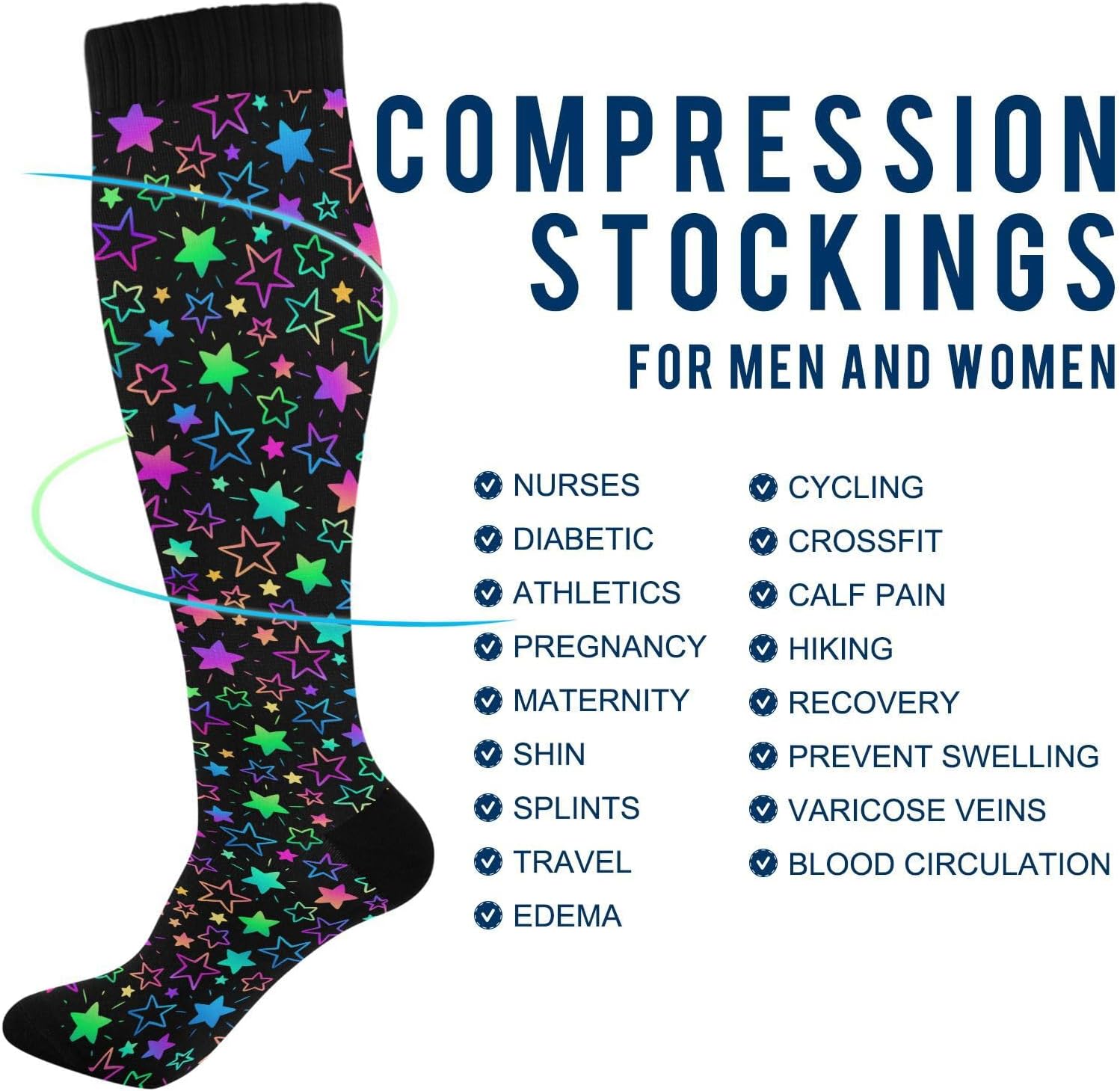 Compression Socks for Women & Men Knee High Socks image 4