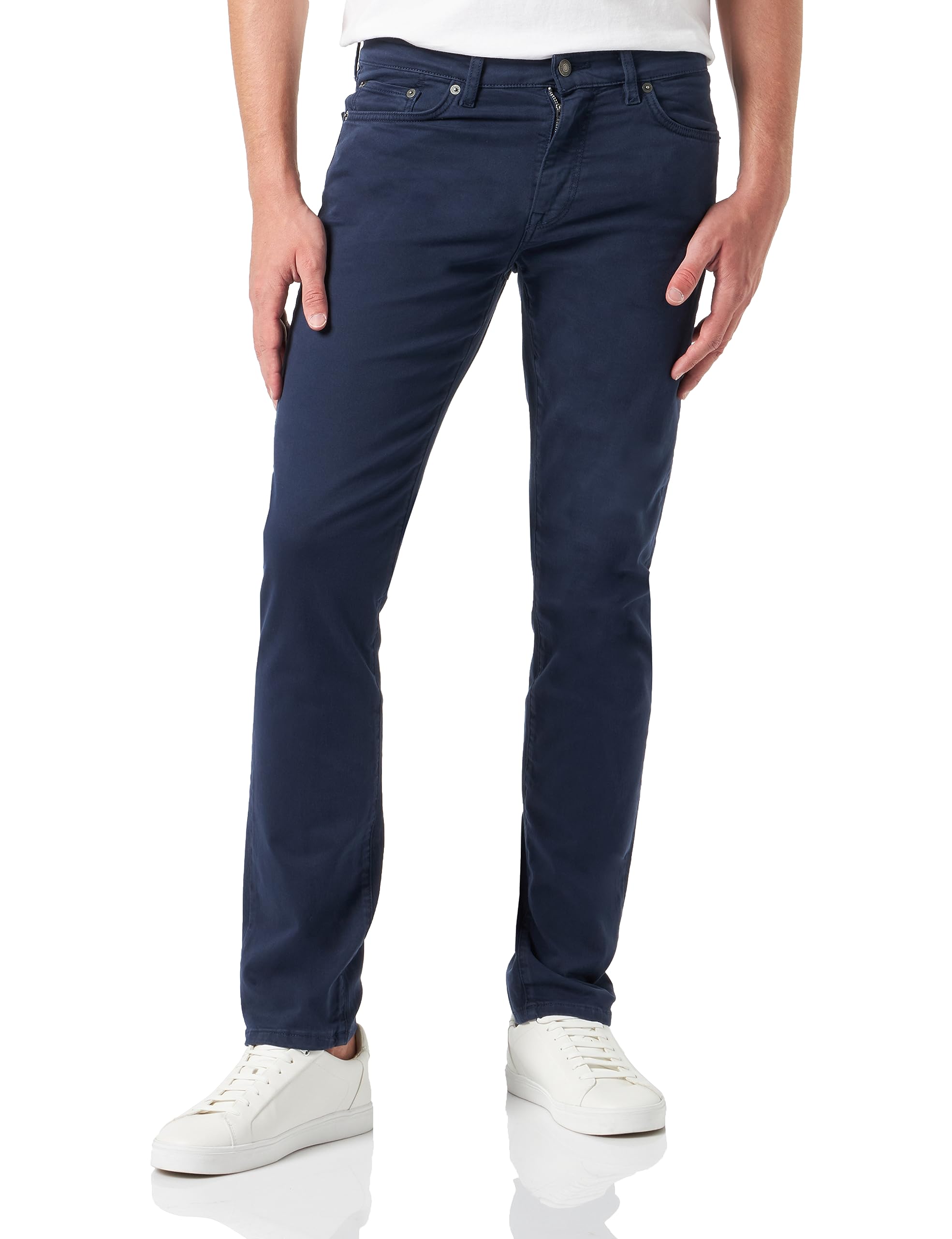 GANT Men's Regular Desert Jeans, Navy, Standard, Navy, 34 W/36 L